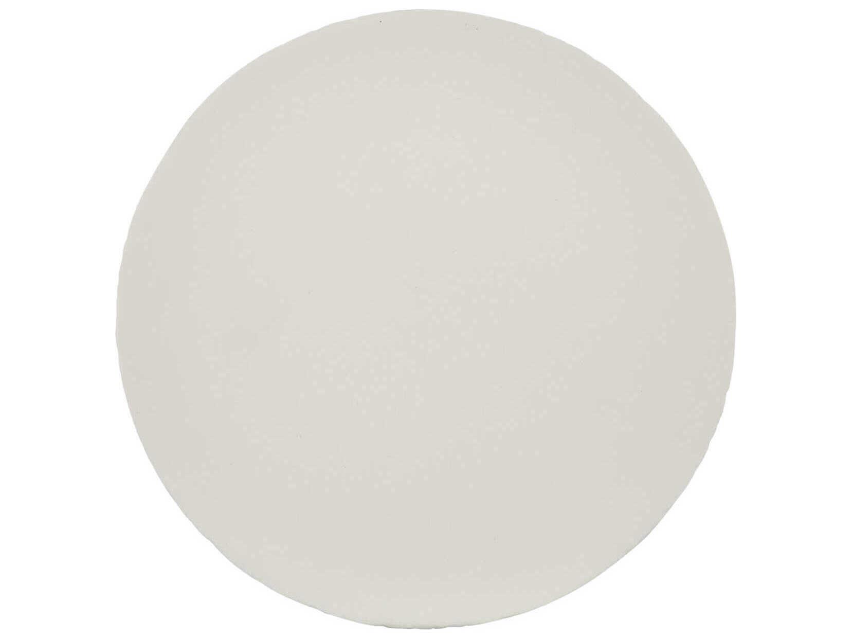 Currey & Company Gallo Round Metal Gesso White End Table