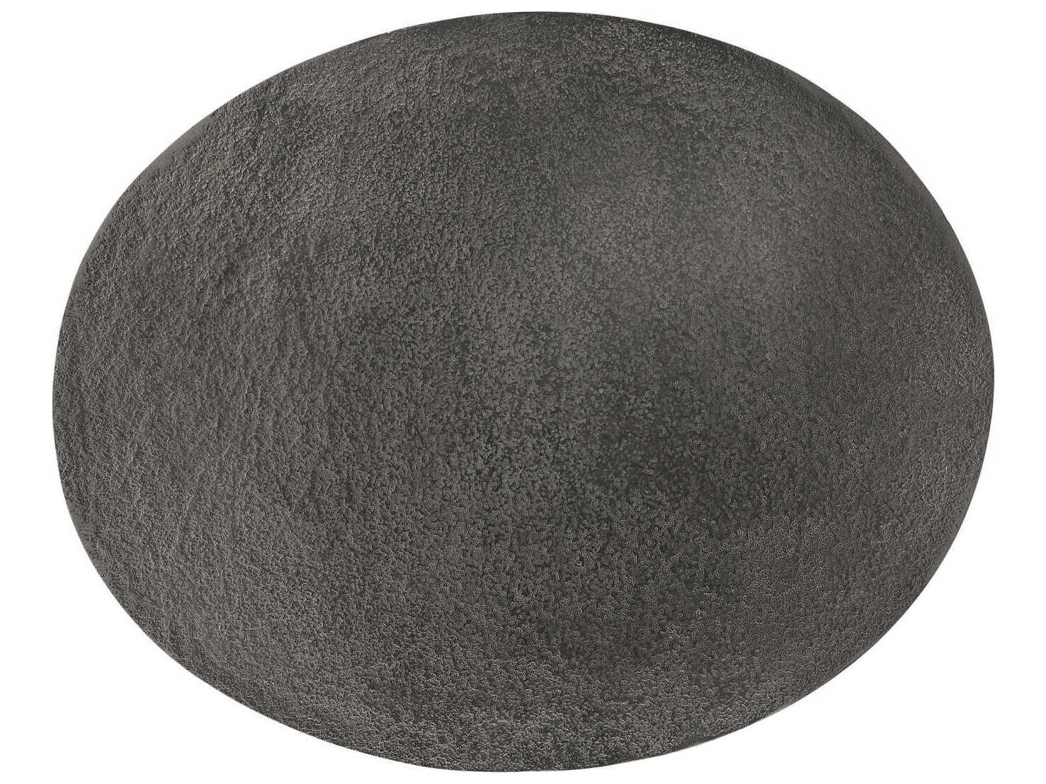 Currey & Company Ishaan Oval Metal Black Nickel End Table