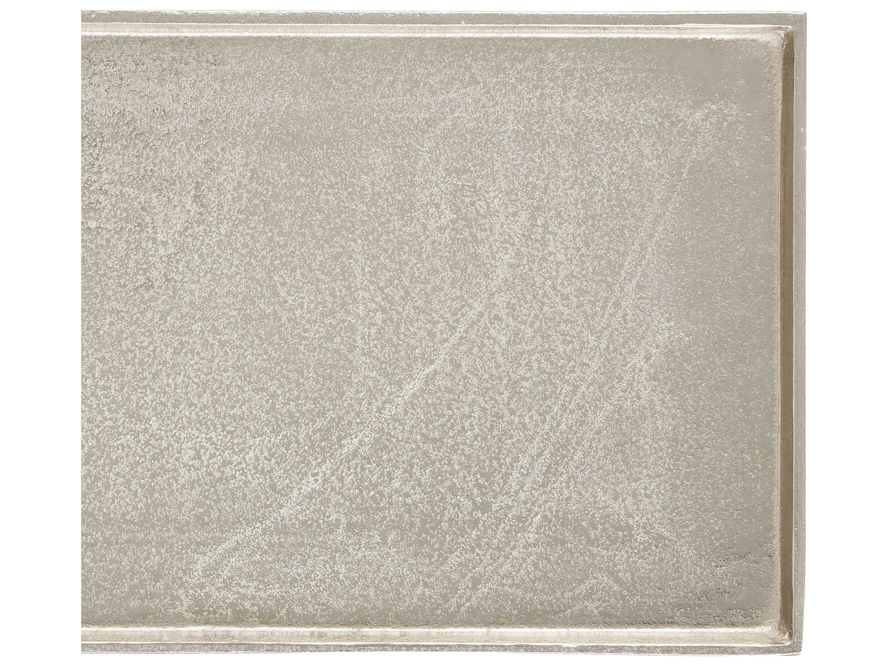 Currey & Company Boyles Rectangular Metal Nickel Black End Table