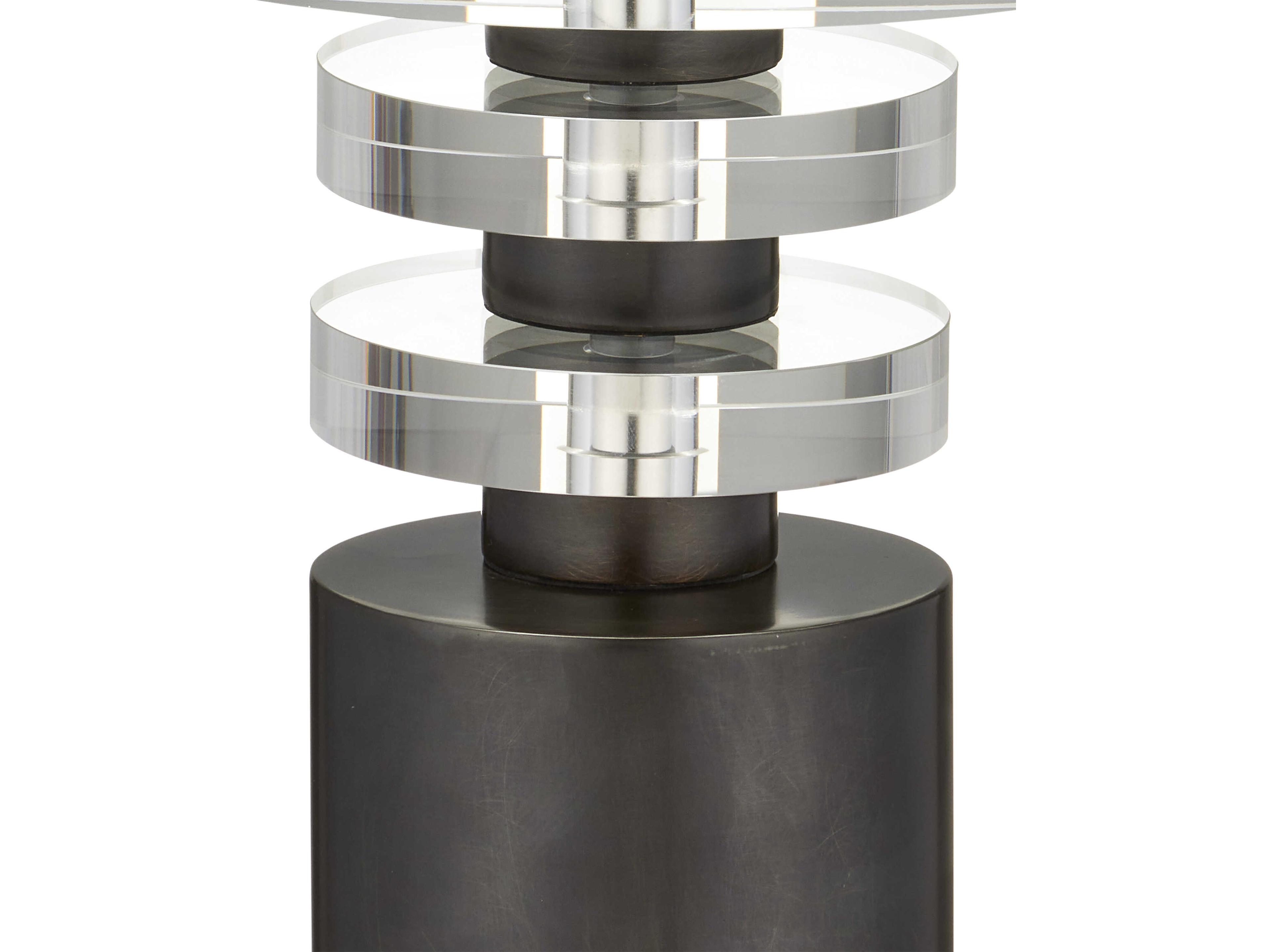 Currey & Company Shani 9" Round Glass Bronze End Table