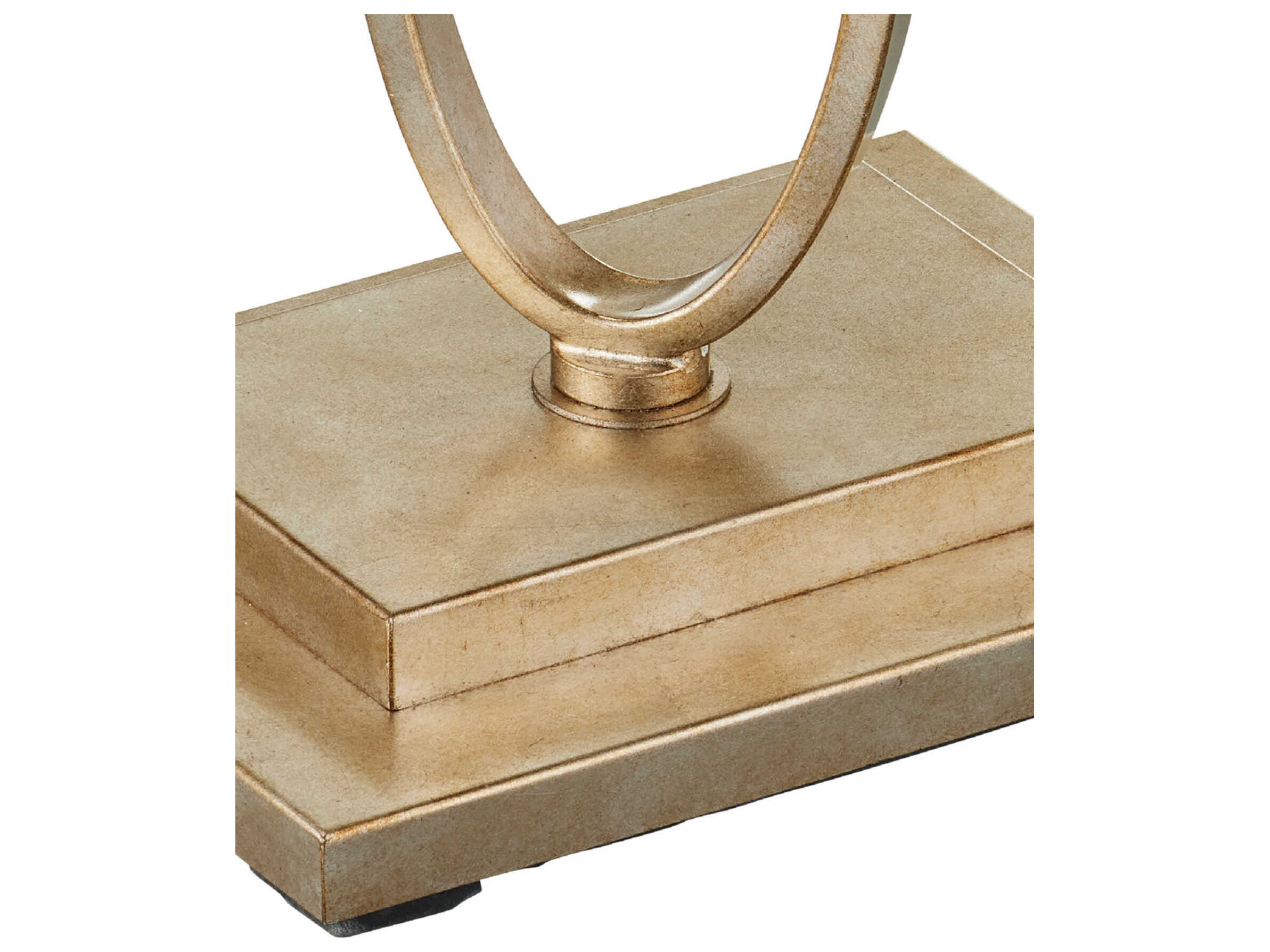 Currey & Company Bangle 18" Rectangular Glass Champagne Antique Mirror End Table