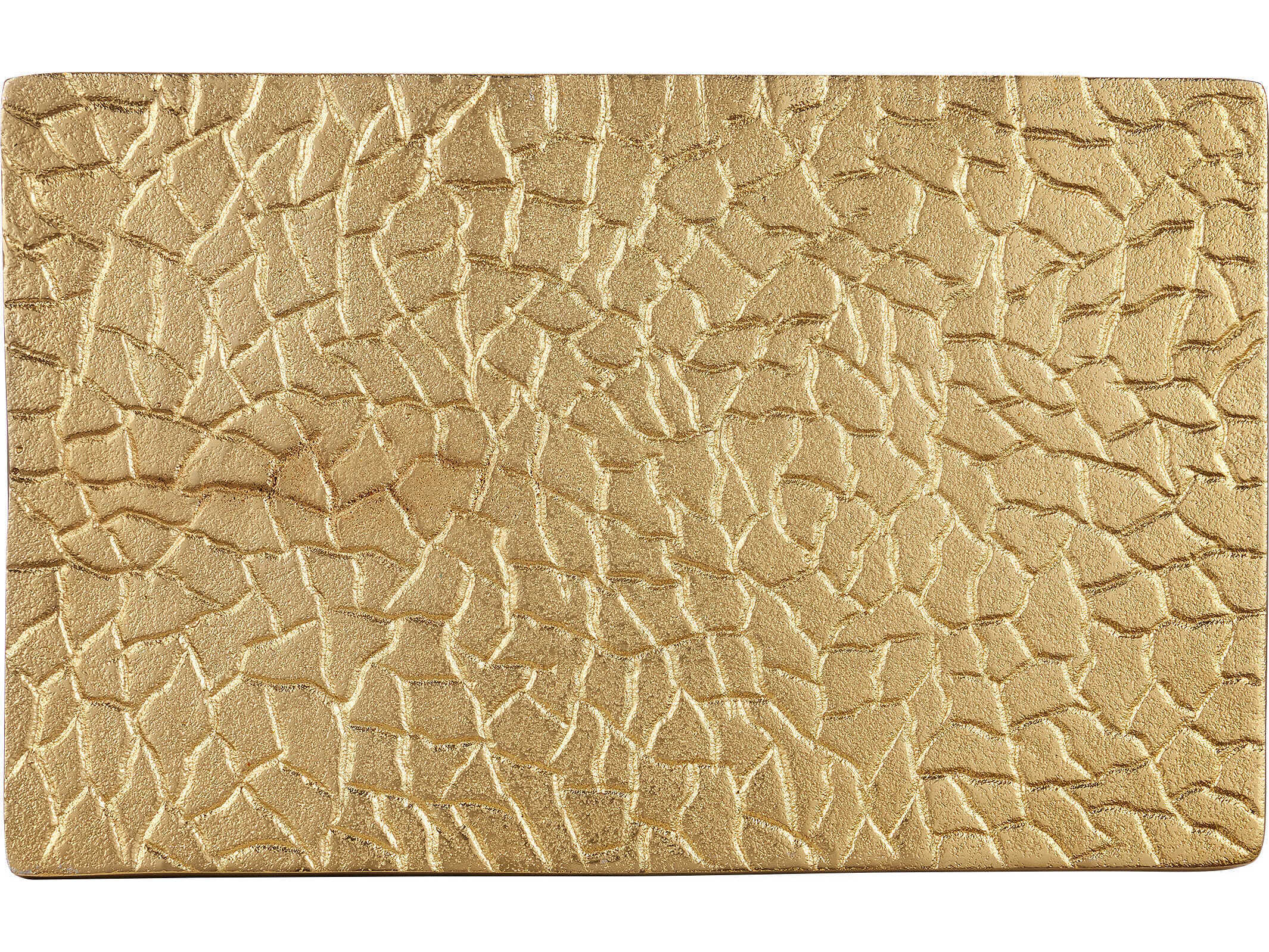 Currey & Company Beau Rectangular Metal Gold Green End Table