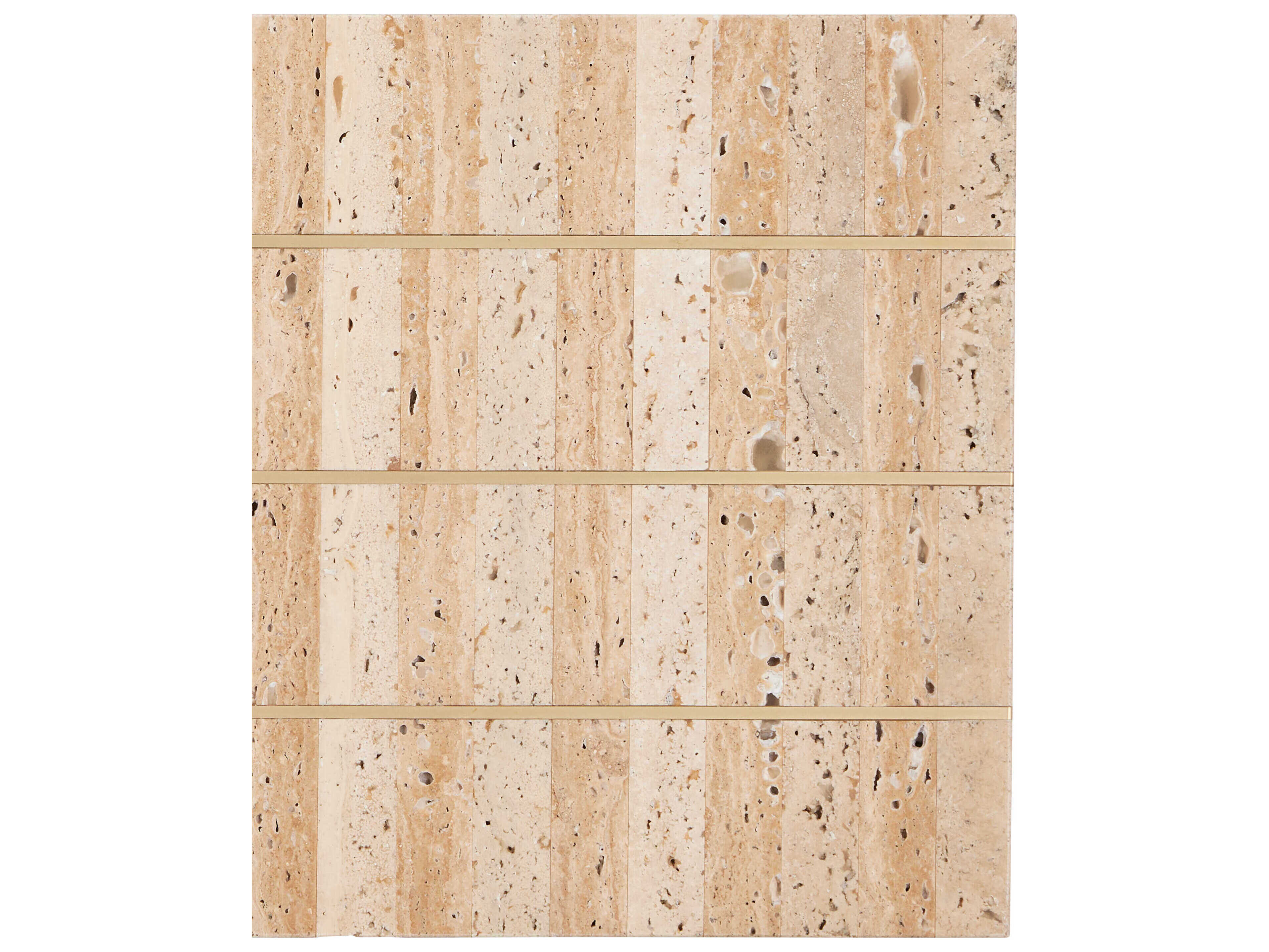 Currey & Company Dezi Rectangular Stone Natural Brass Console Table