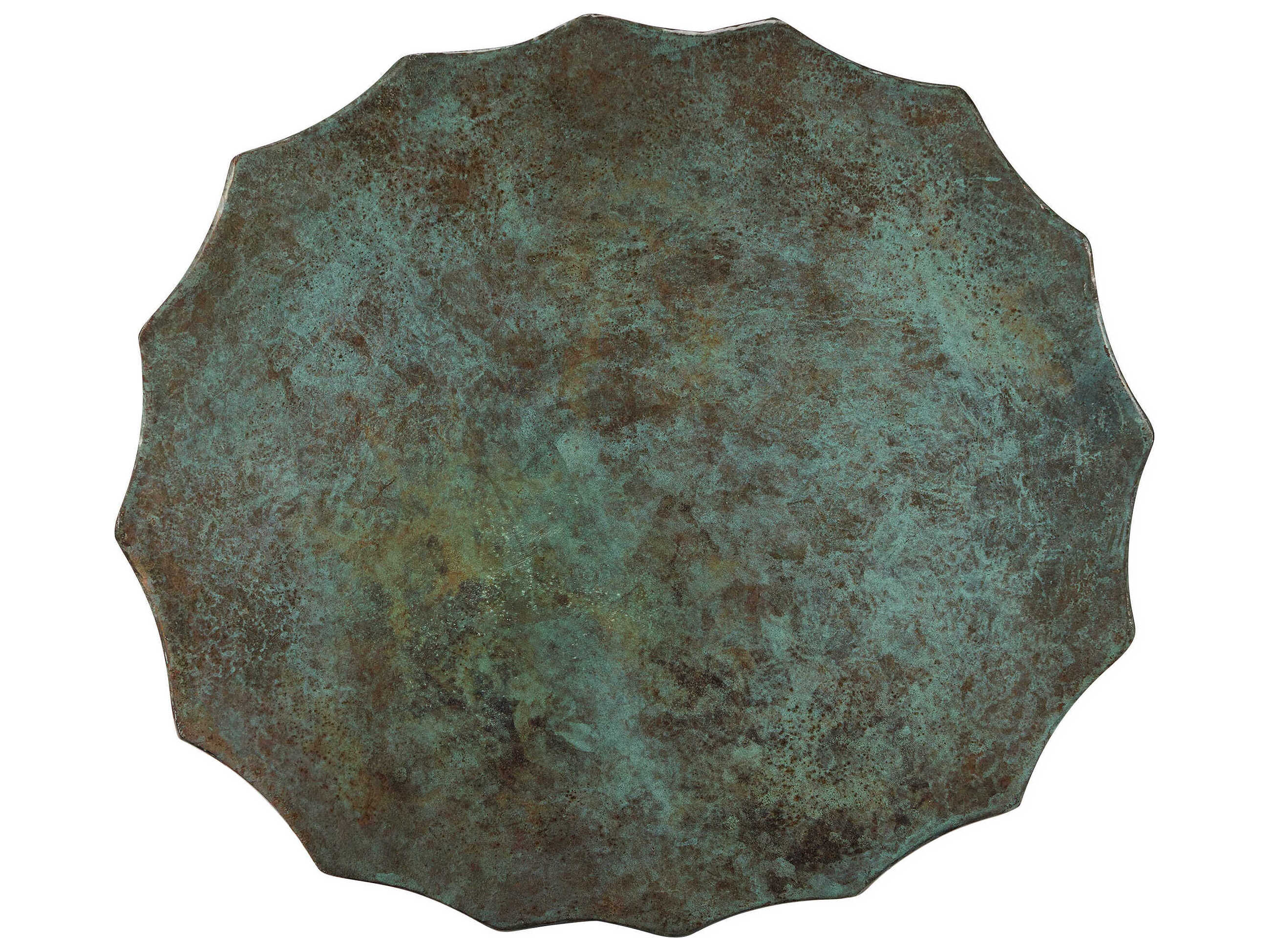 Currey & Company Tunis Oval Metal Verdigris End Table