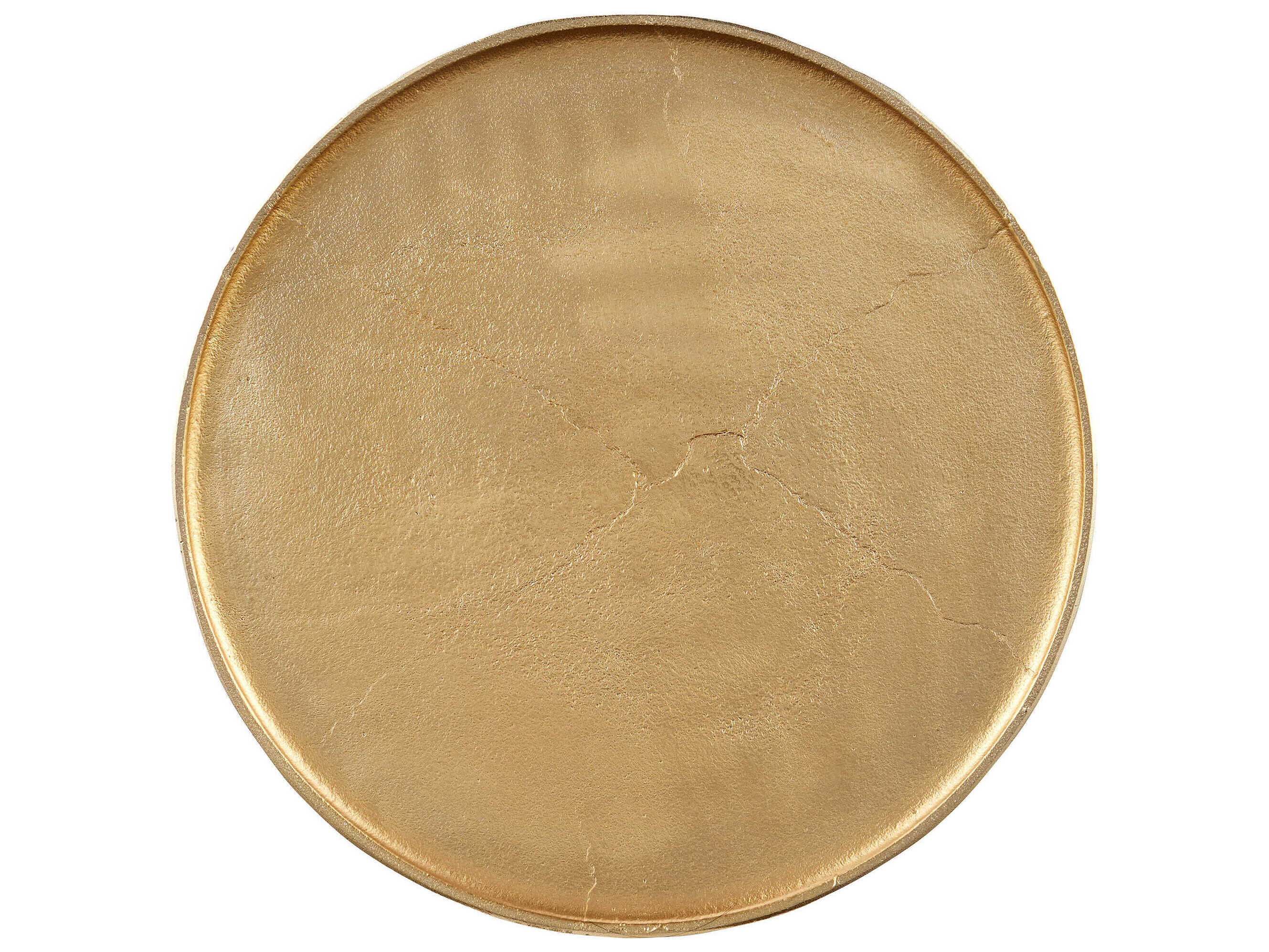 Currey & Company Jussi Round Metal Gold End Table