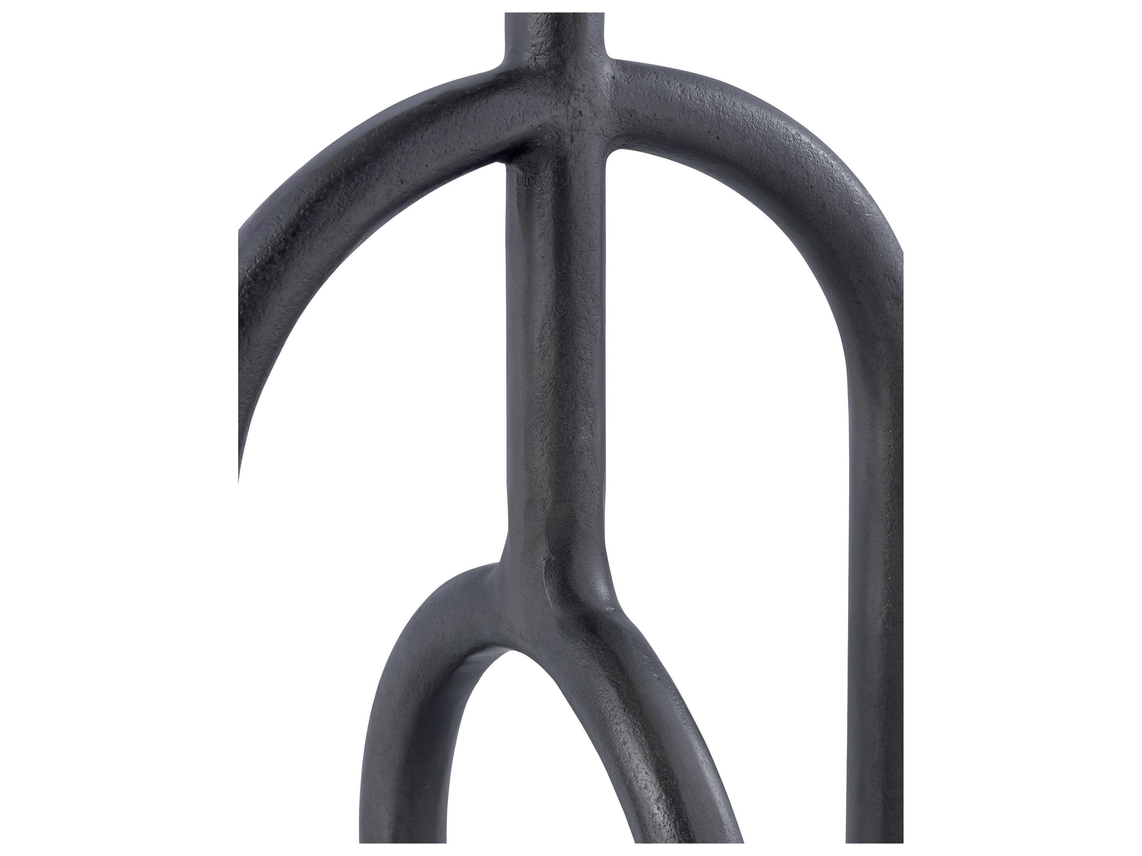 Currey & Company Grove Round Glass Black Nickel End Table