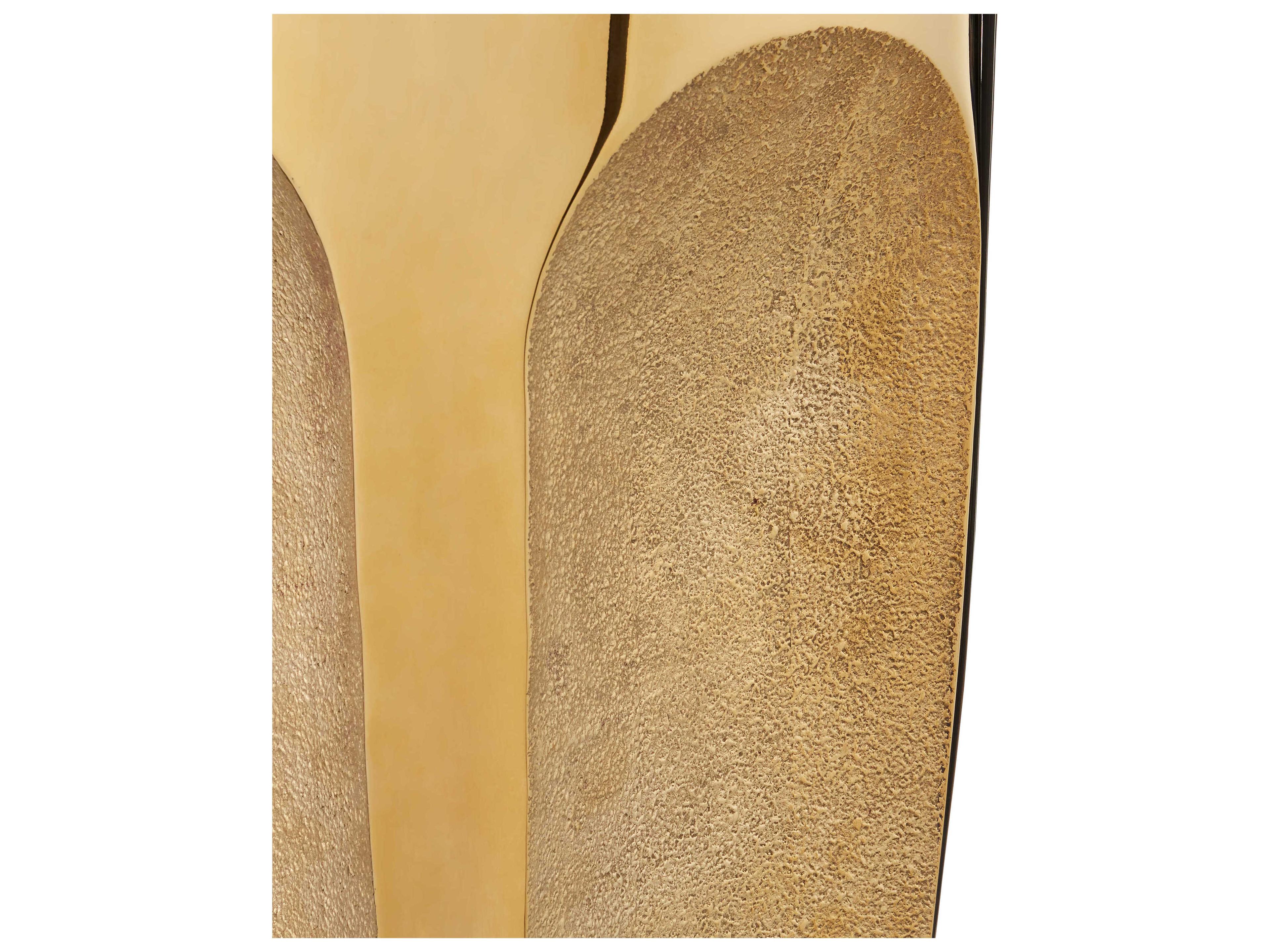 Currey & Company Lemy Round Glass Polished Brass End Table