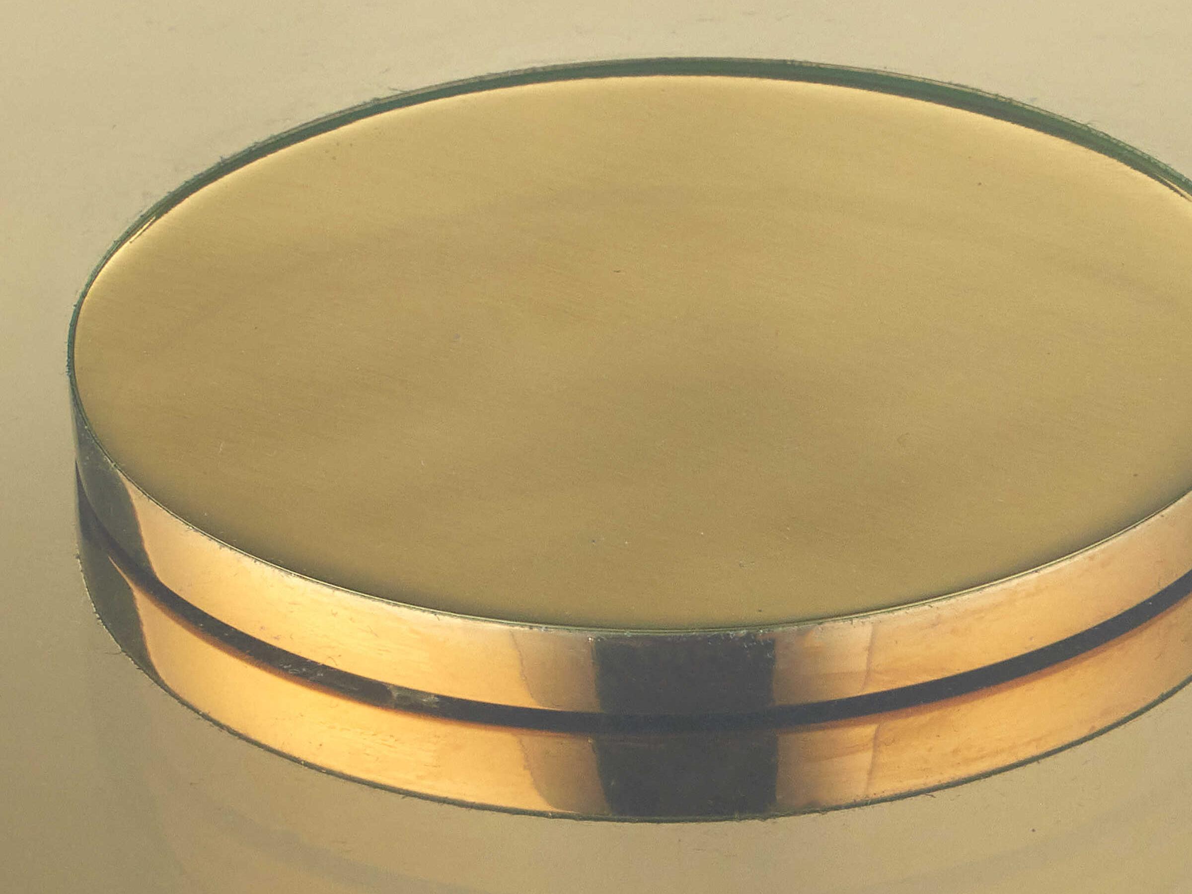 Currey & Company Lemy Round Glass Polished Brass Coffee Table