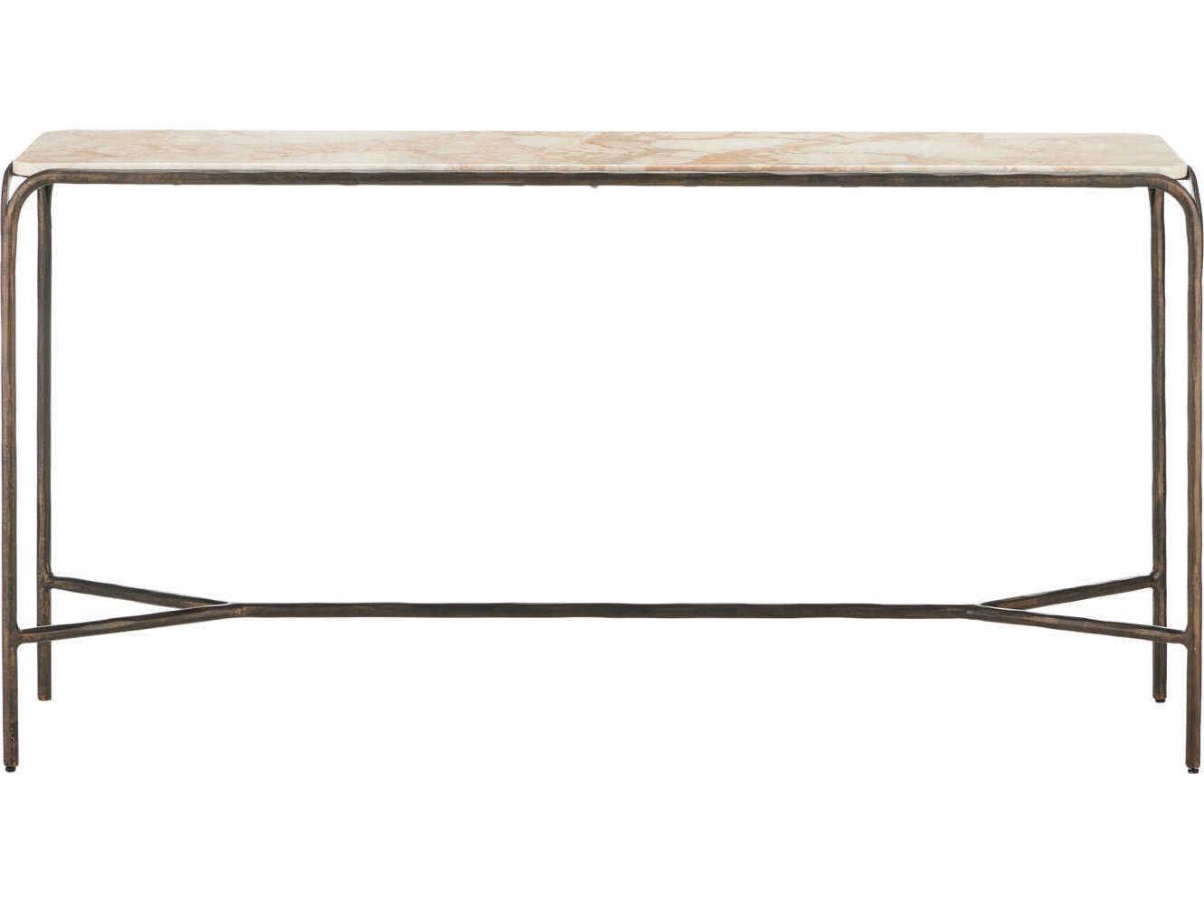 Currey & Company Crema Rectangular Marble Console Table