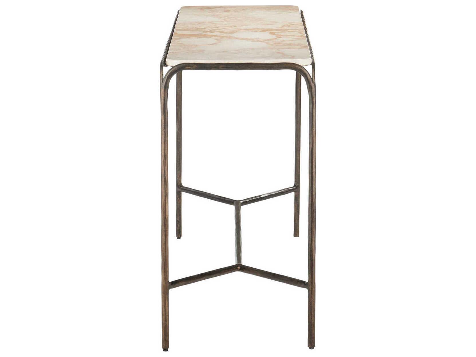 Currey & Company Crema Rectangular Marble Console Table