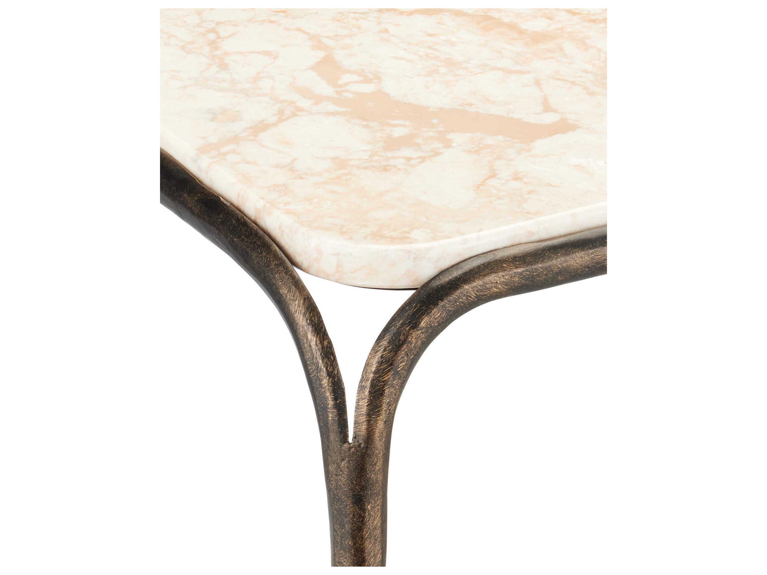 Currey & Company Crema Rectangular Marble Console Table