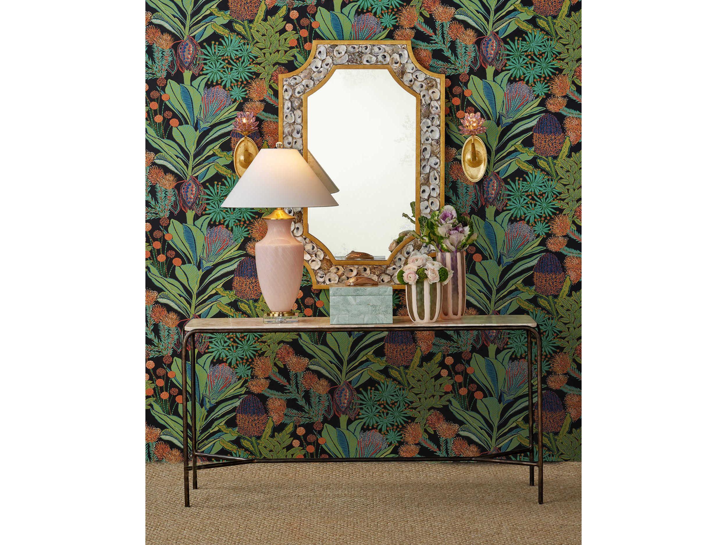 Currey & Company Crema Rectangular Marble Console Table