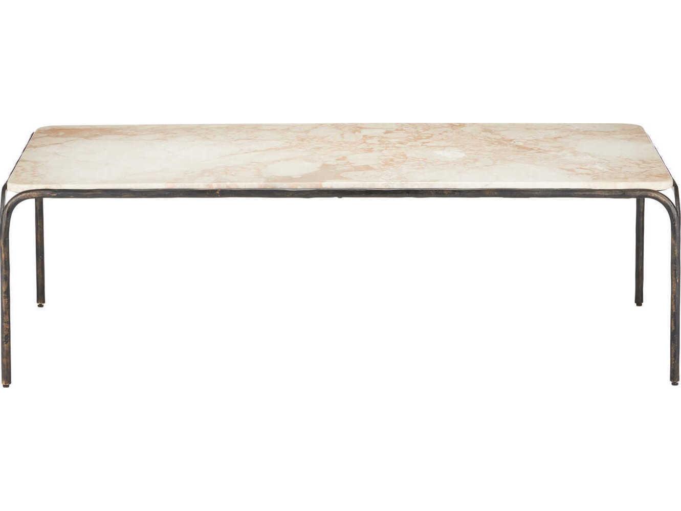Currey & Company Crema Rectangular Marble Coffee Table