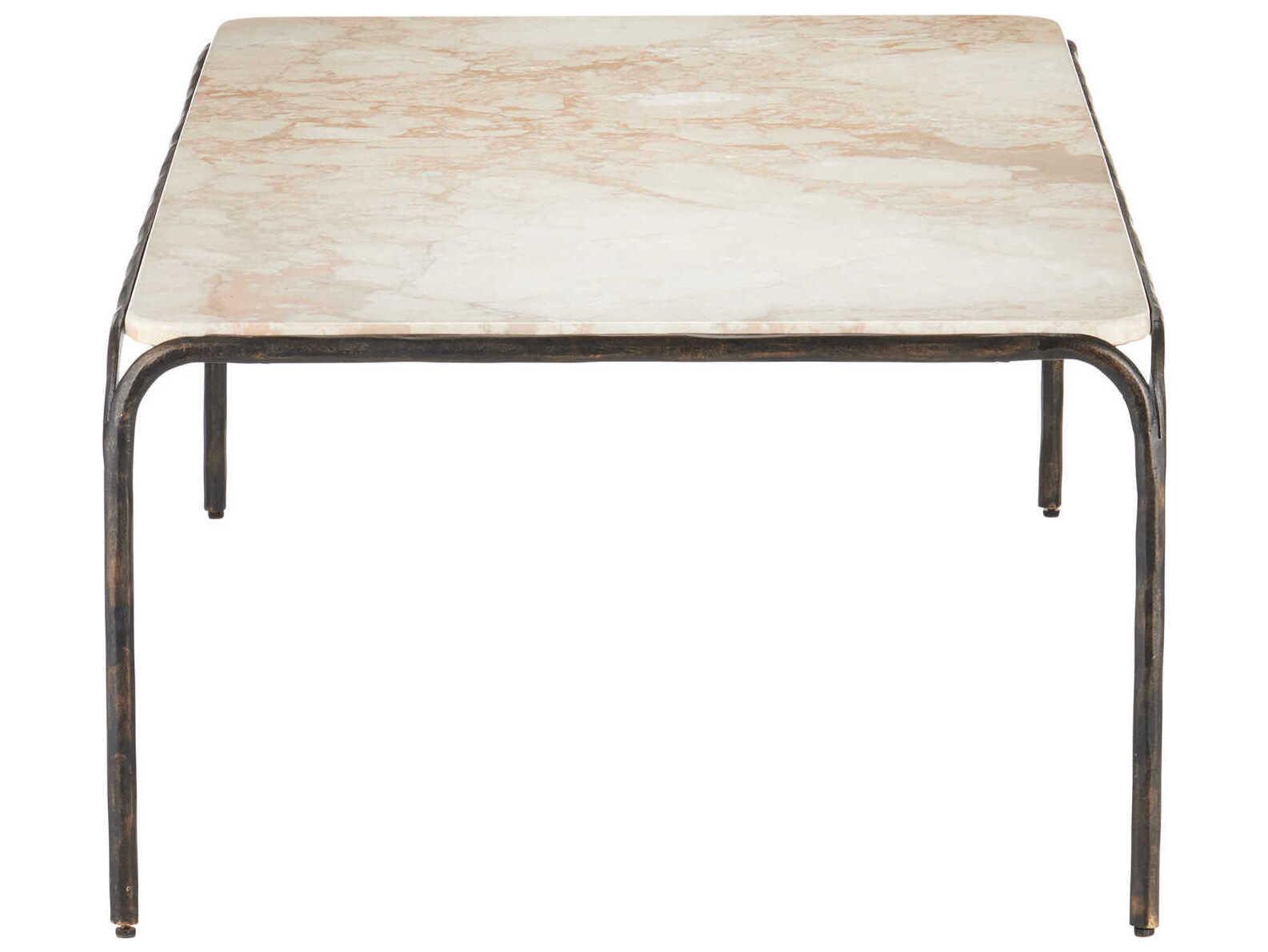 Currey & Company Crema Rectangular Marble Coffee Table