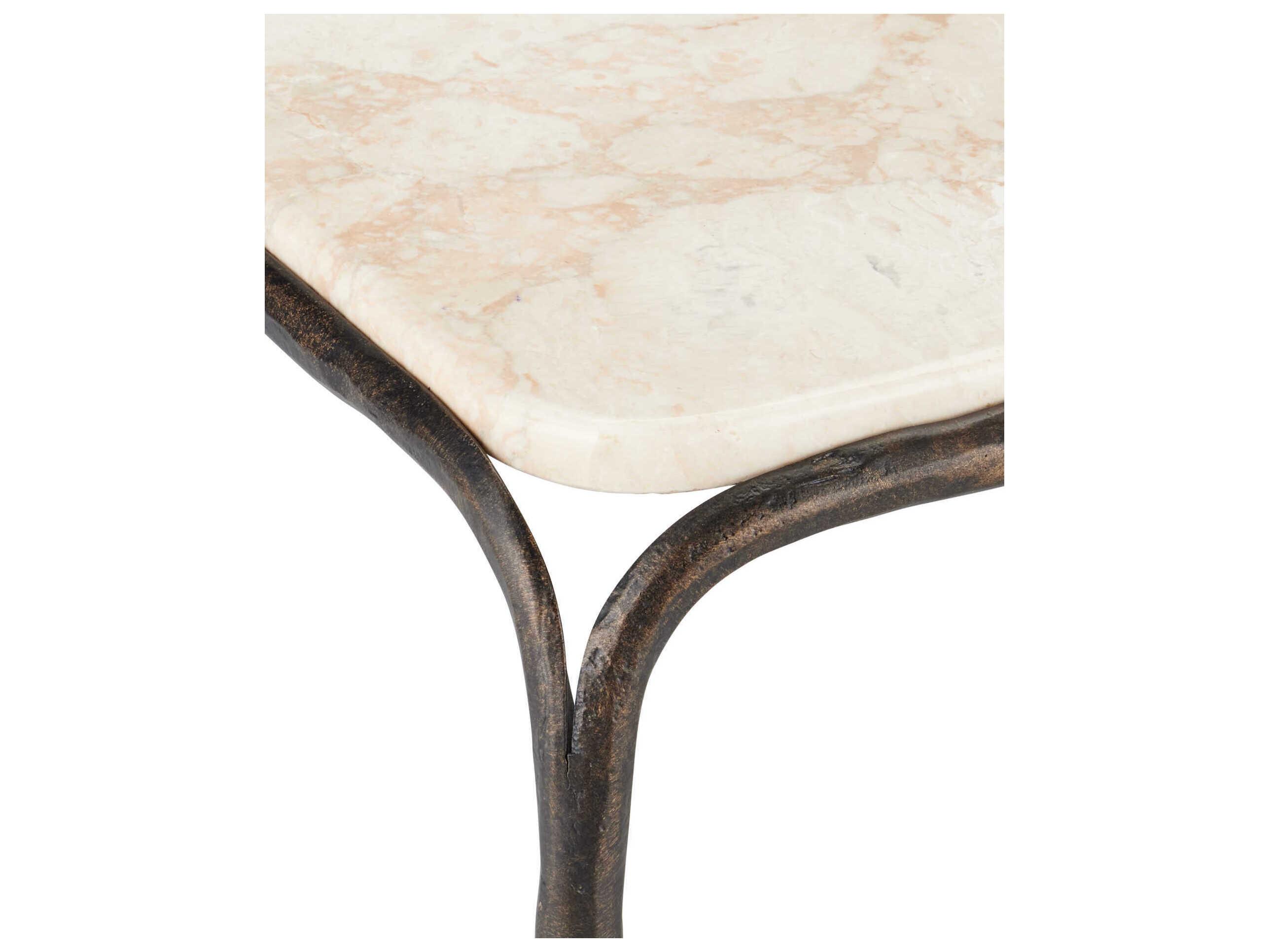 Currey & Company Crema Rectangular Marble Coffee Table