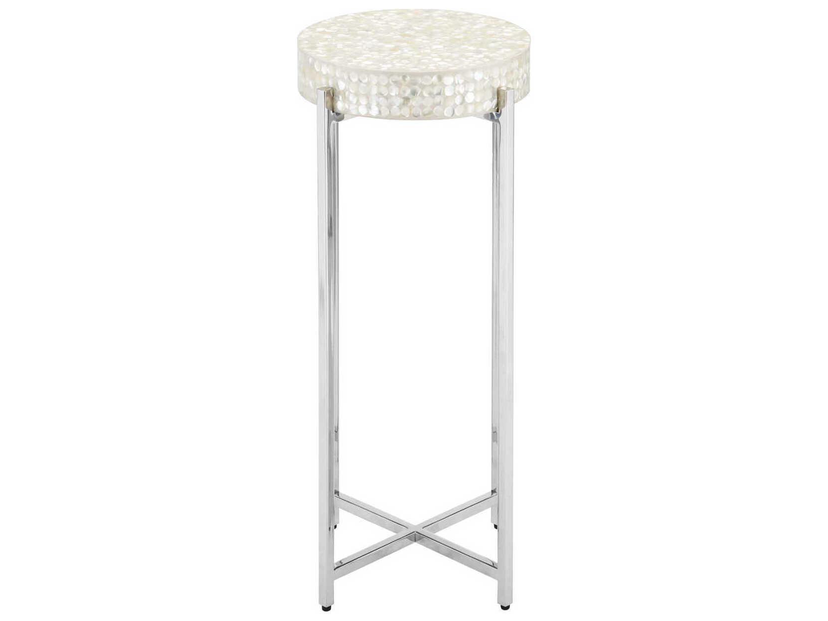 Currey & Company Gerri Dot Mother of Pearl End Table