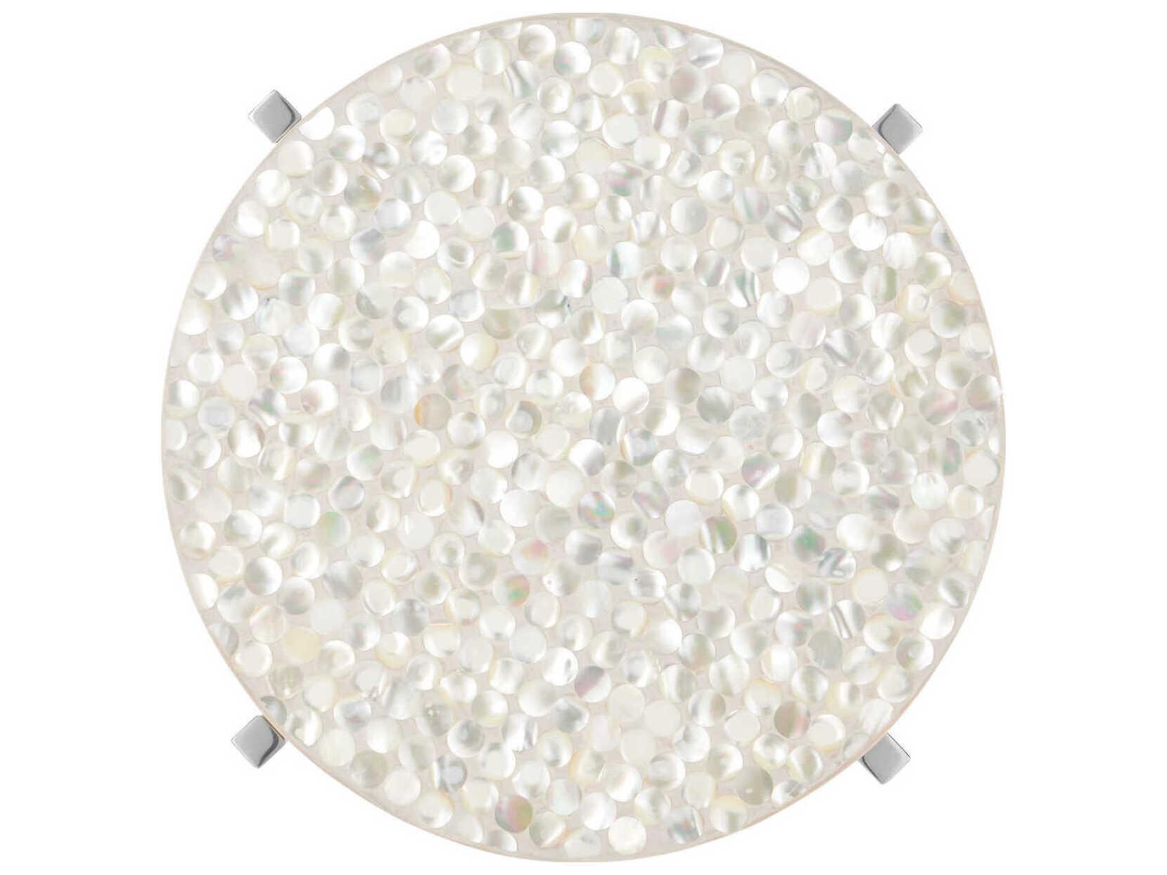 Currey & Company Gerri Dot Mother of Pearl End Table