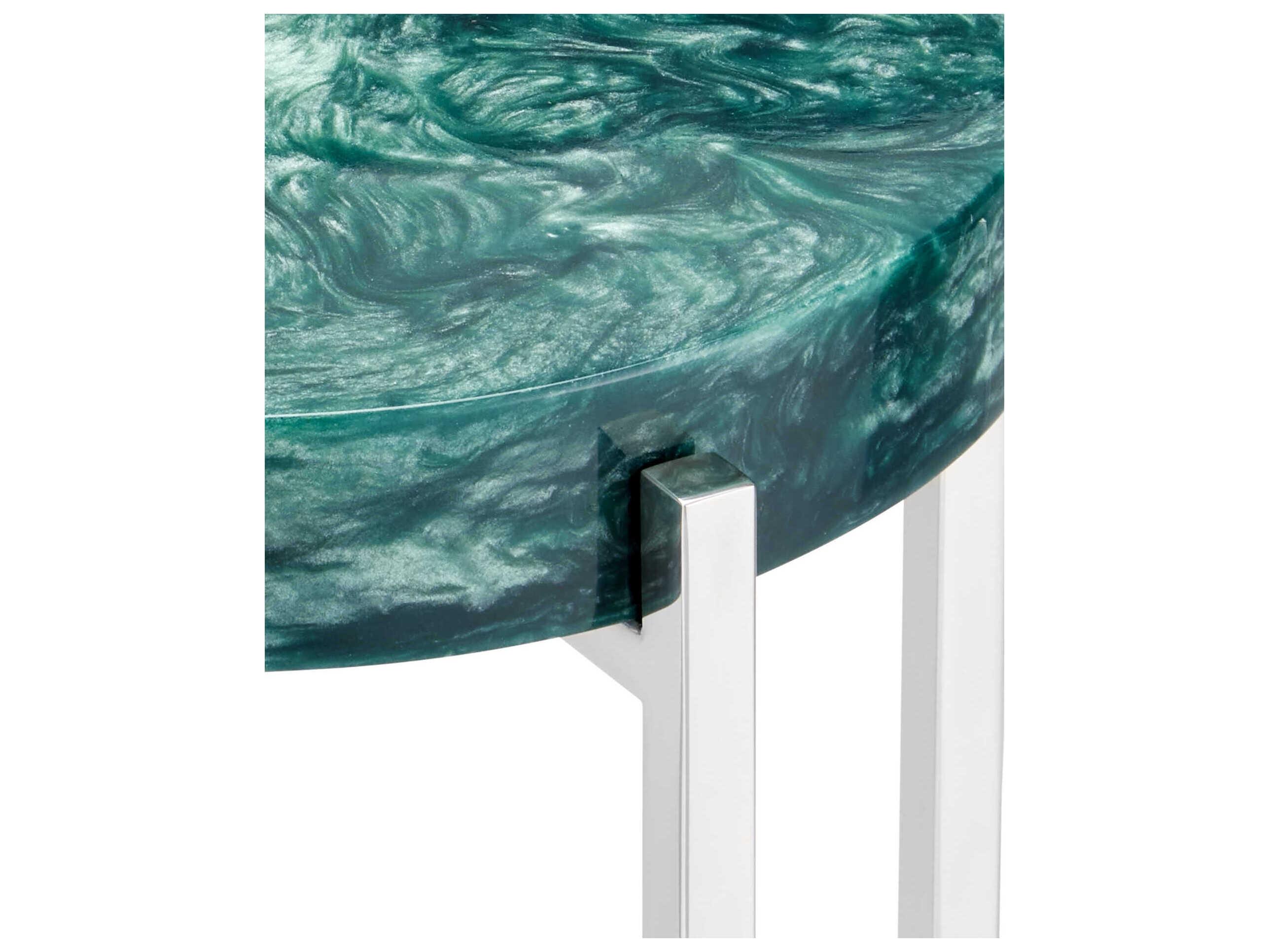 Currey & Company Rina Teal End Table