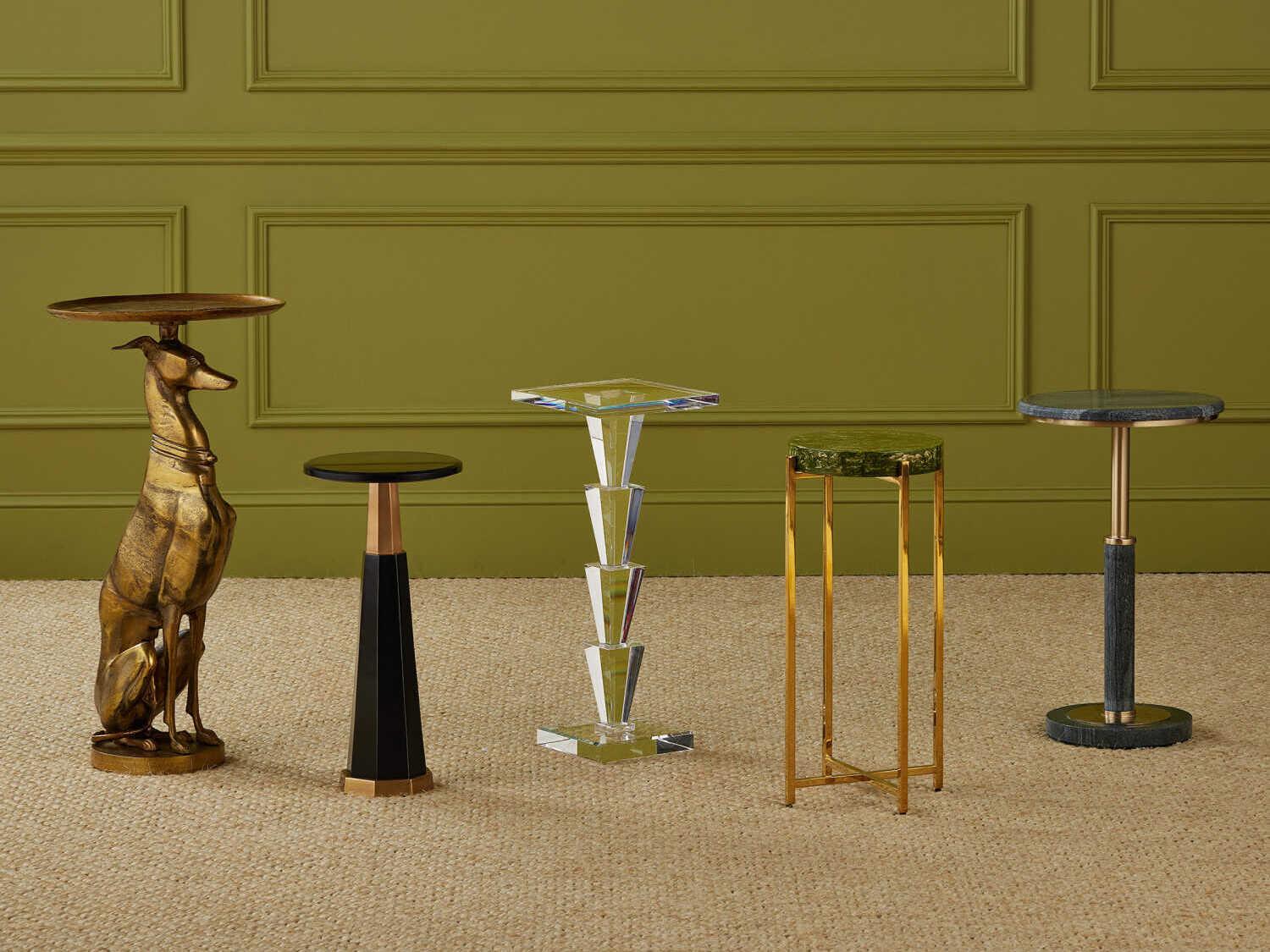 Currey & Company Rina Green End Table