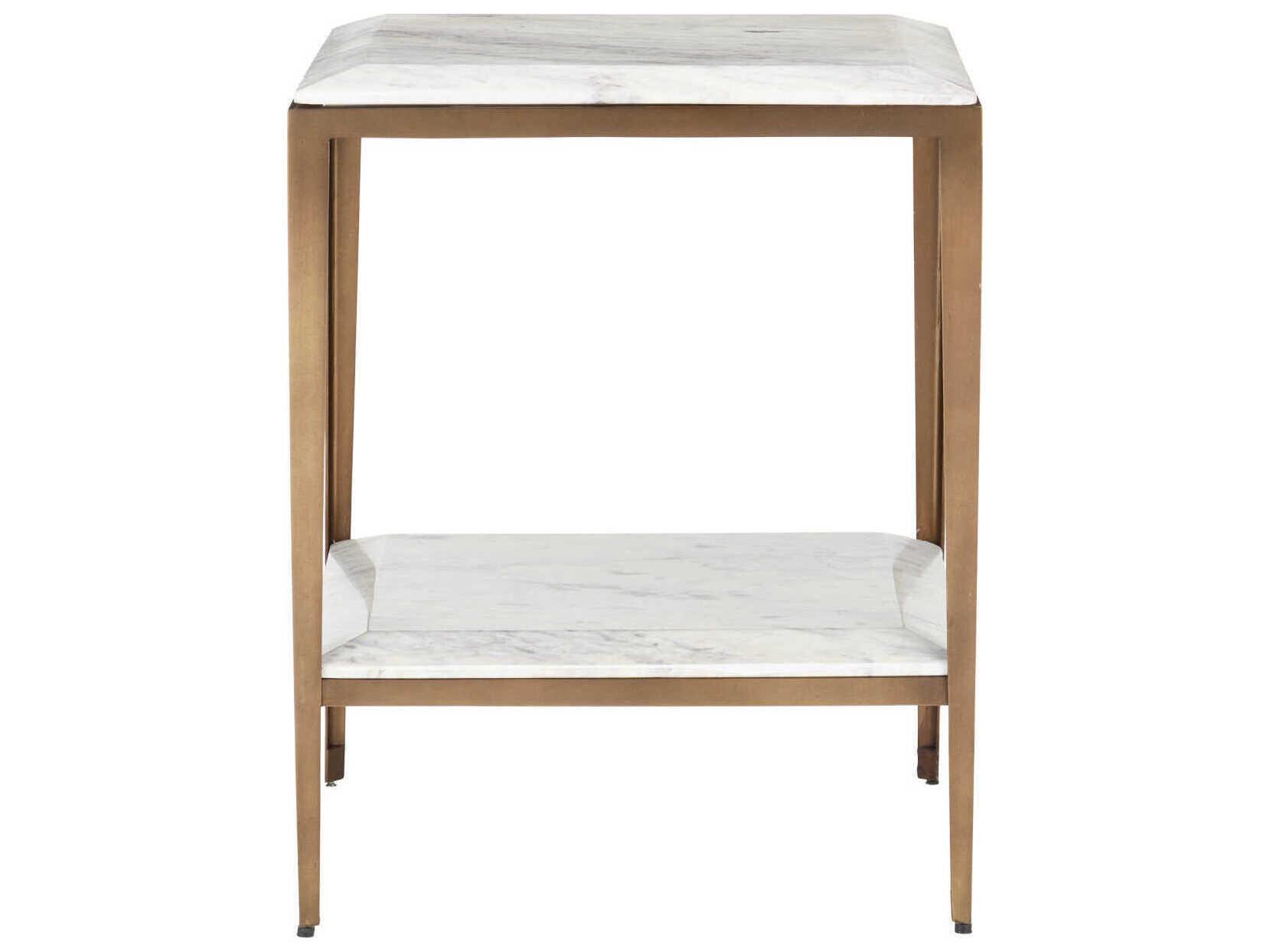 Currey & Company Oblique Marble End Table