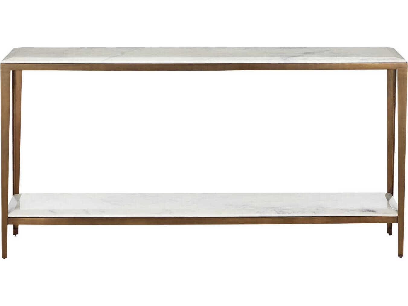 Currey & Company Oblique Marble Console Table