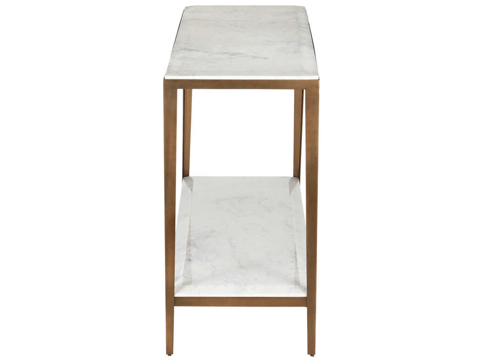 Currey & Company Oblique Marble Console Table