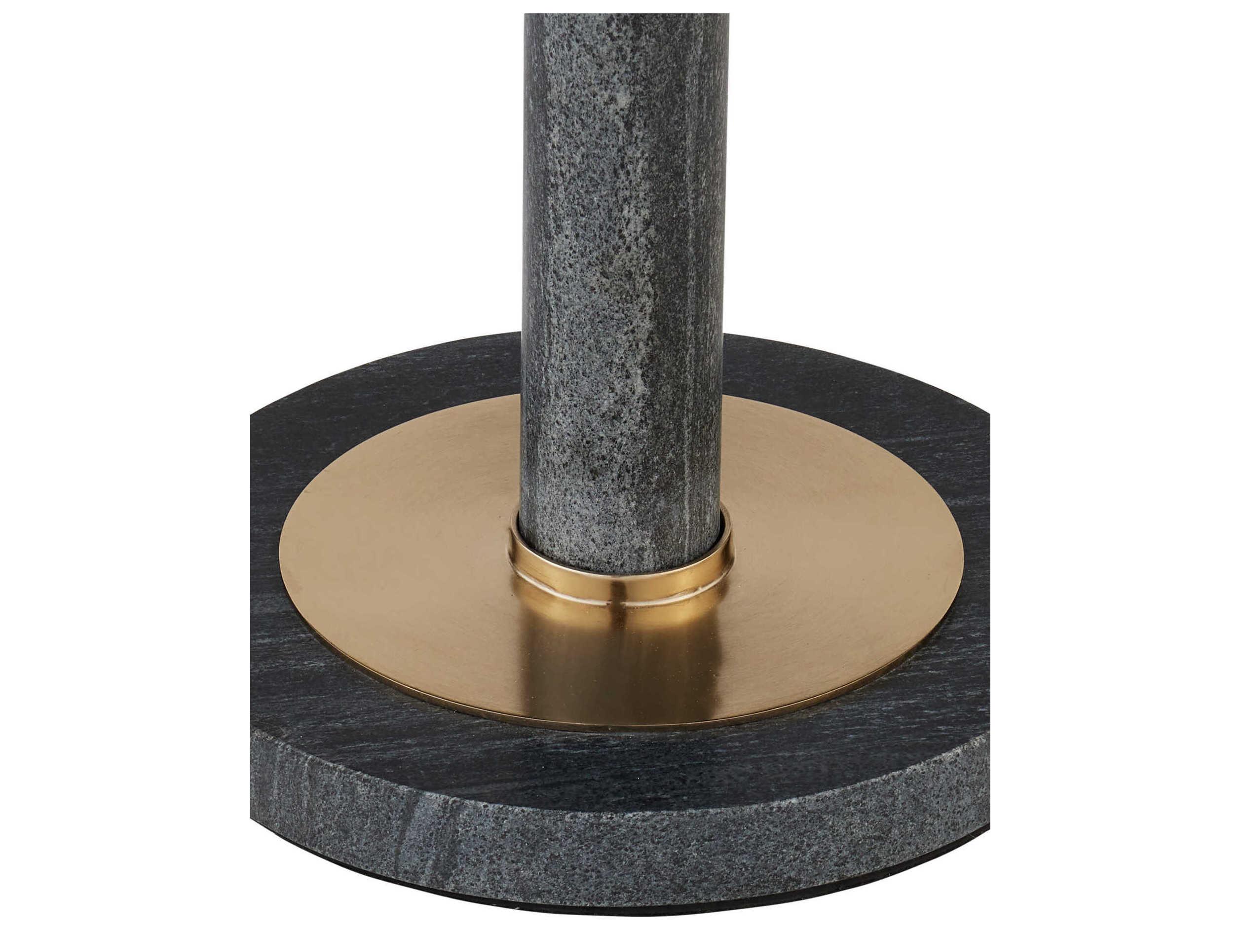 Currey & Company Miles Black Marble End Table