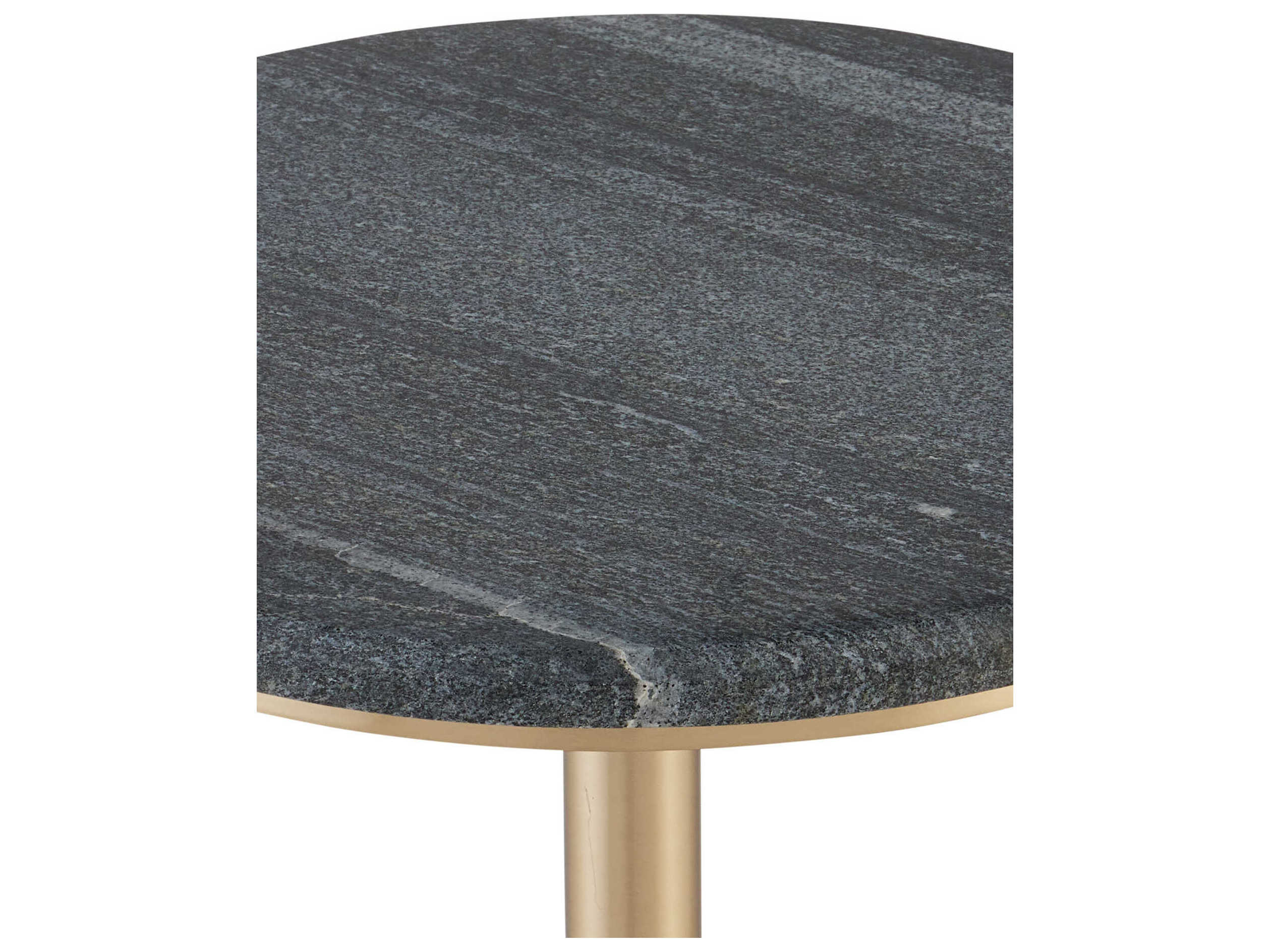 Currey & Company Miles Black Marble End Table