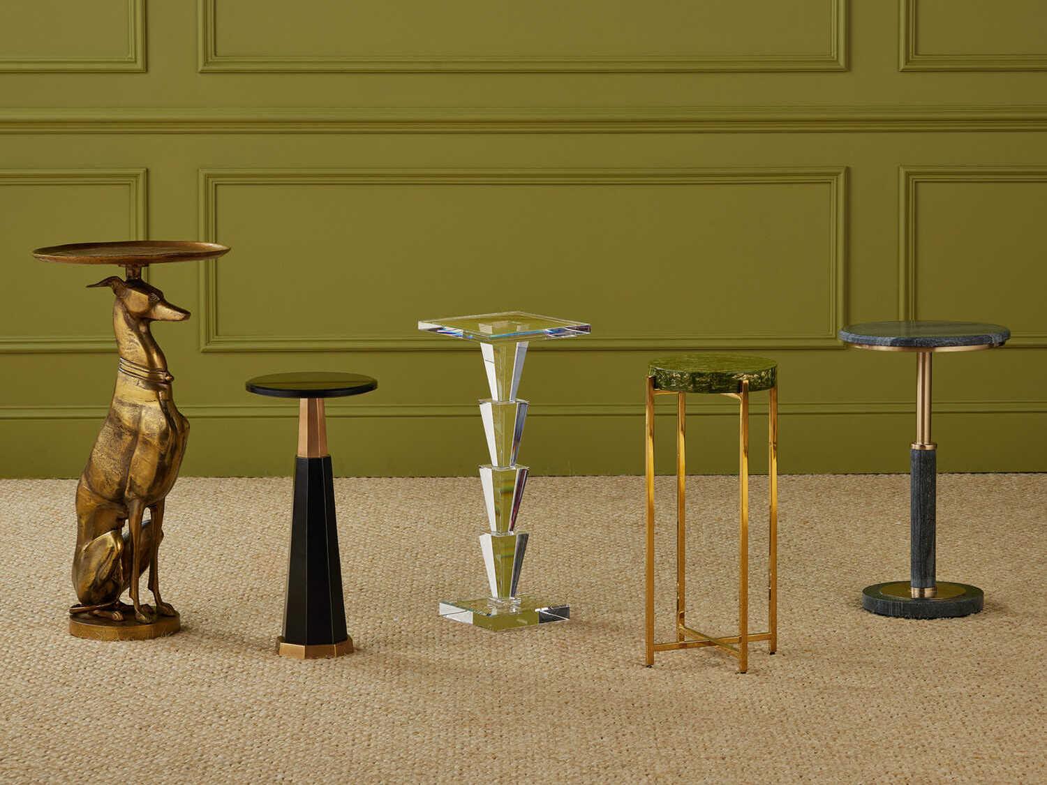 Currey & Company Miles Black Marble End Table