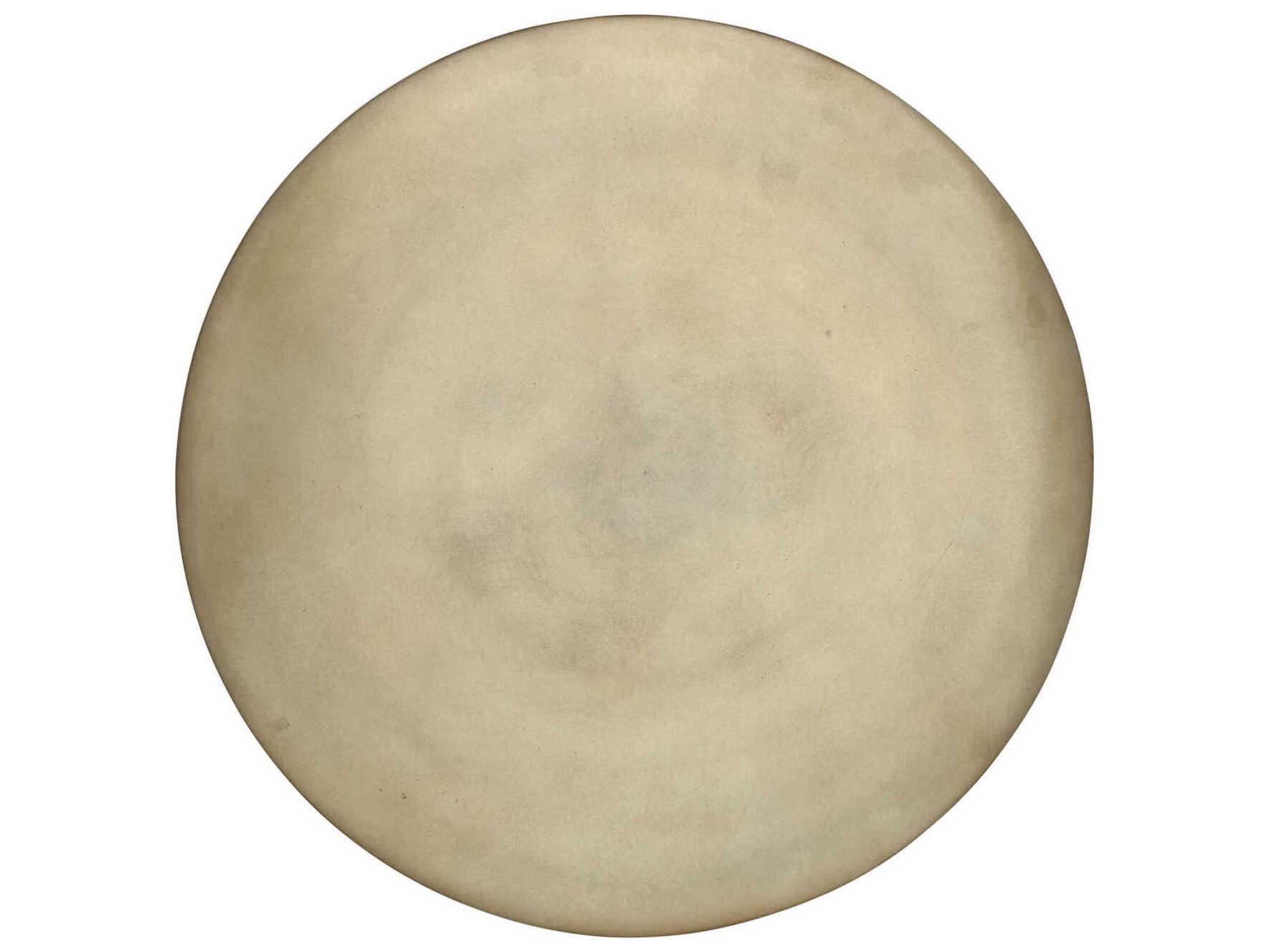 Currey & Company Pince Round Metal Black Nickel Antique Brass End Table