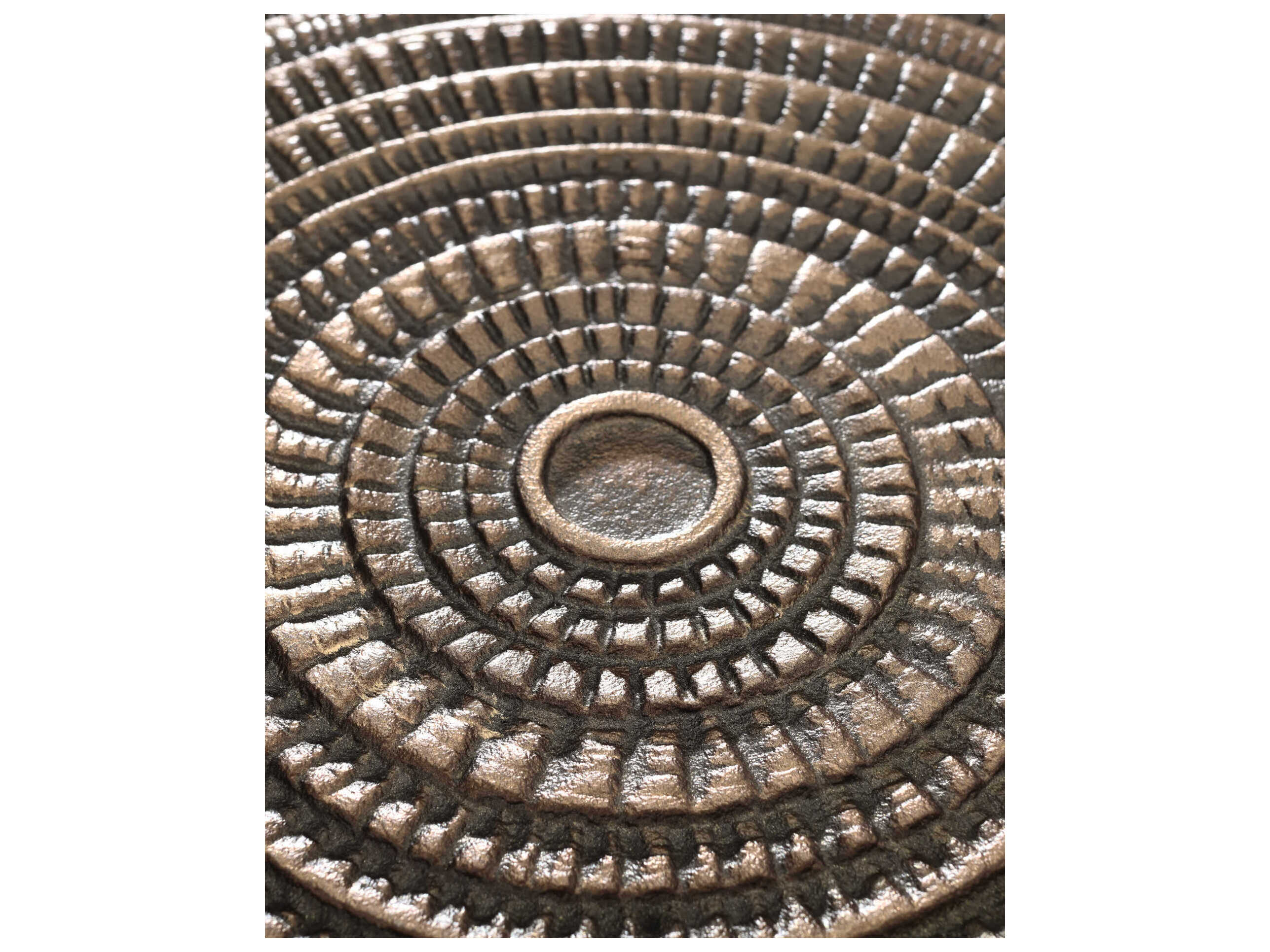 Currey & Company Unity Round Metal Antique Bronze Dark End Table