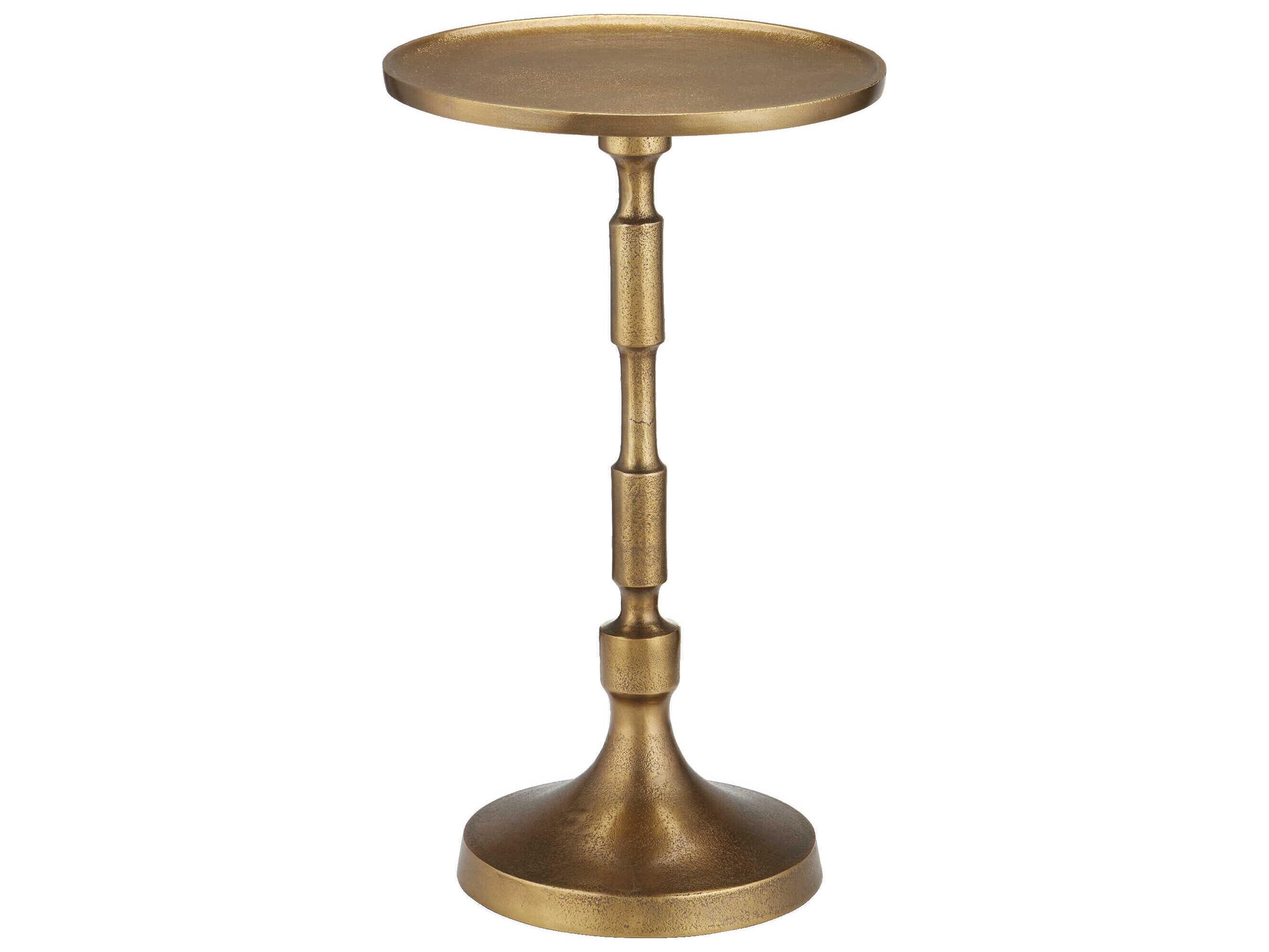 urrey & Company Pascal Round Metal Console Table