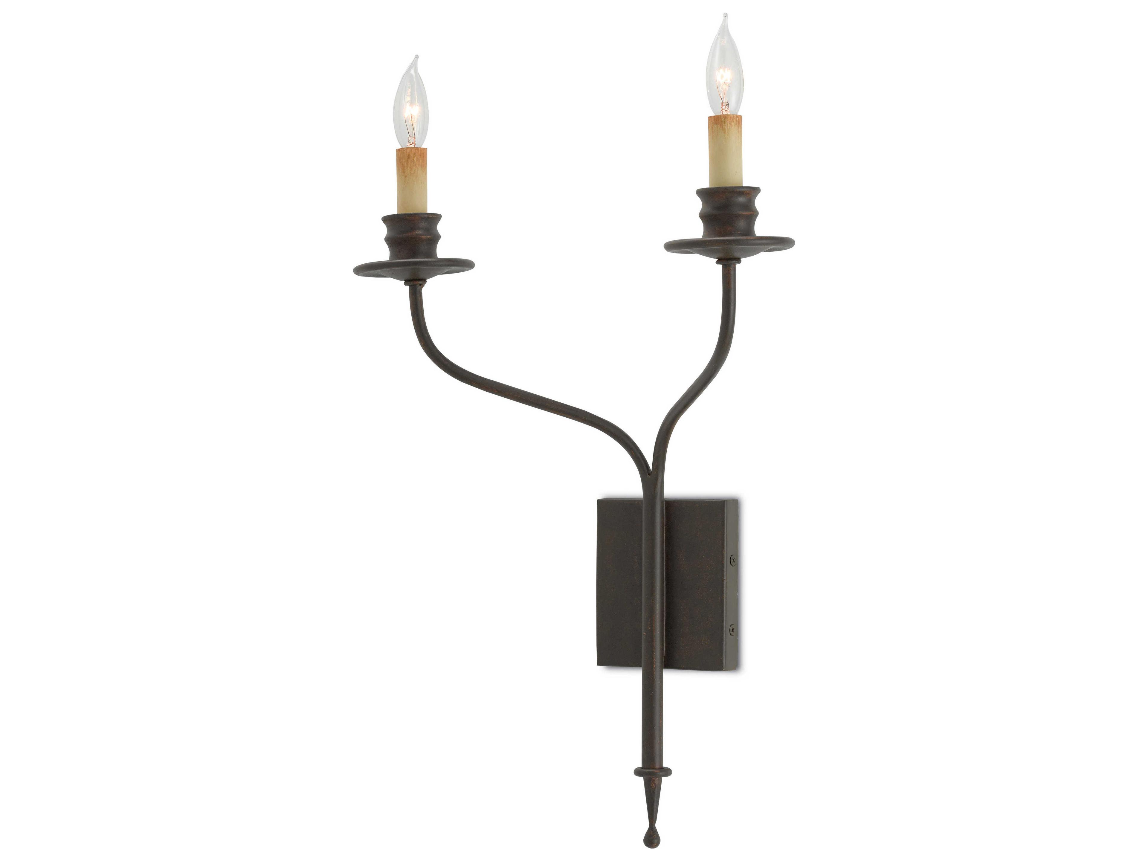 Currey & Company Highlight Bronze Gold Wall Sconce