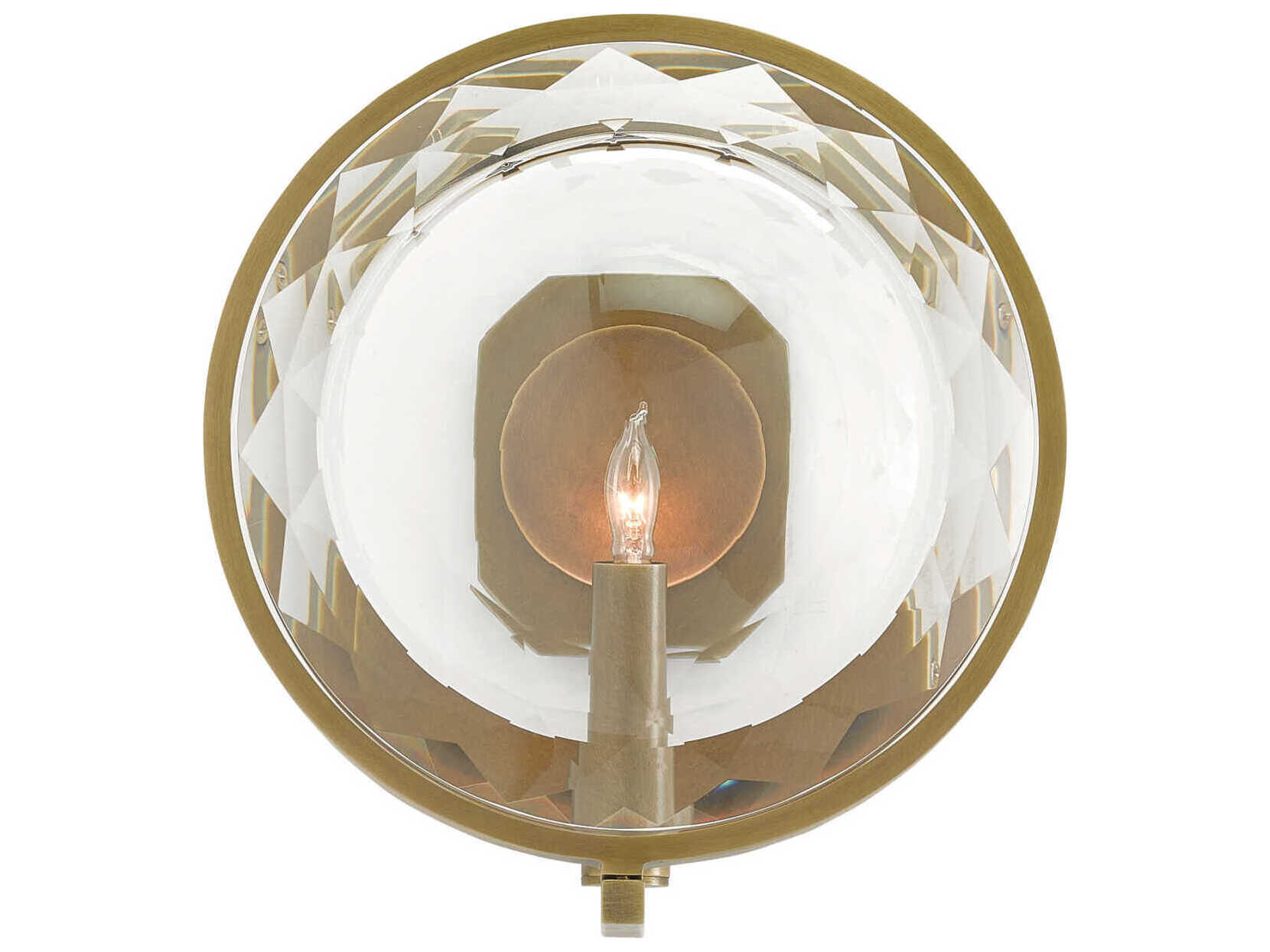 Currey & Company Marjiescope Antique Brass Wall Sconce