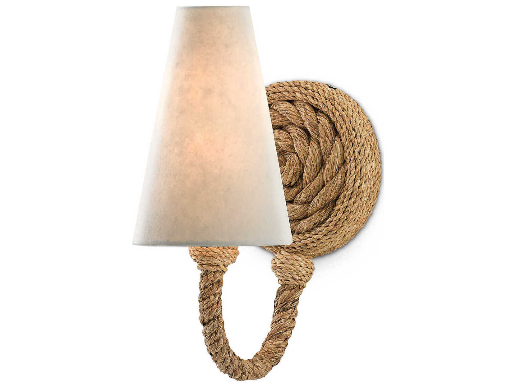 Currey & Company Wallis 1-Light Natural Brown Wall Sconce