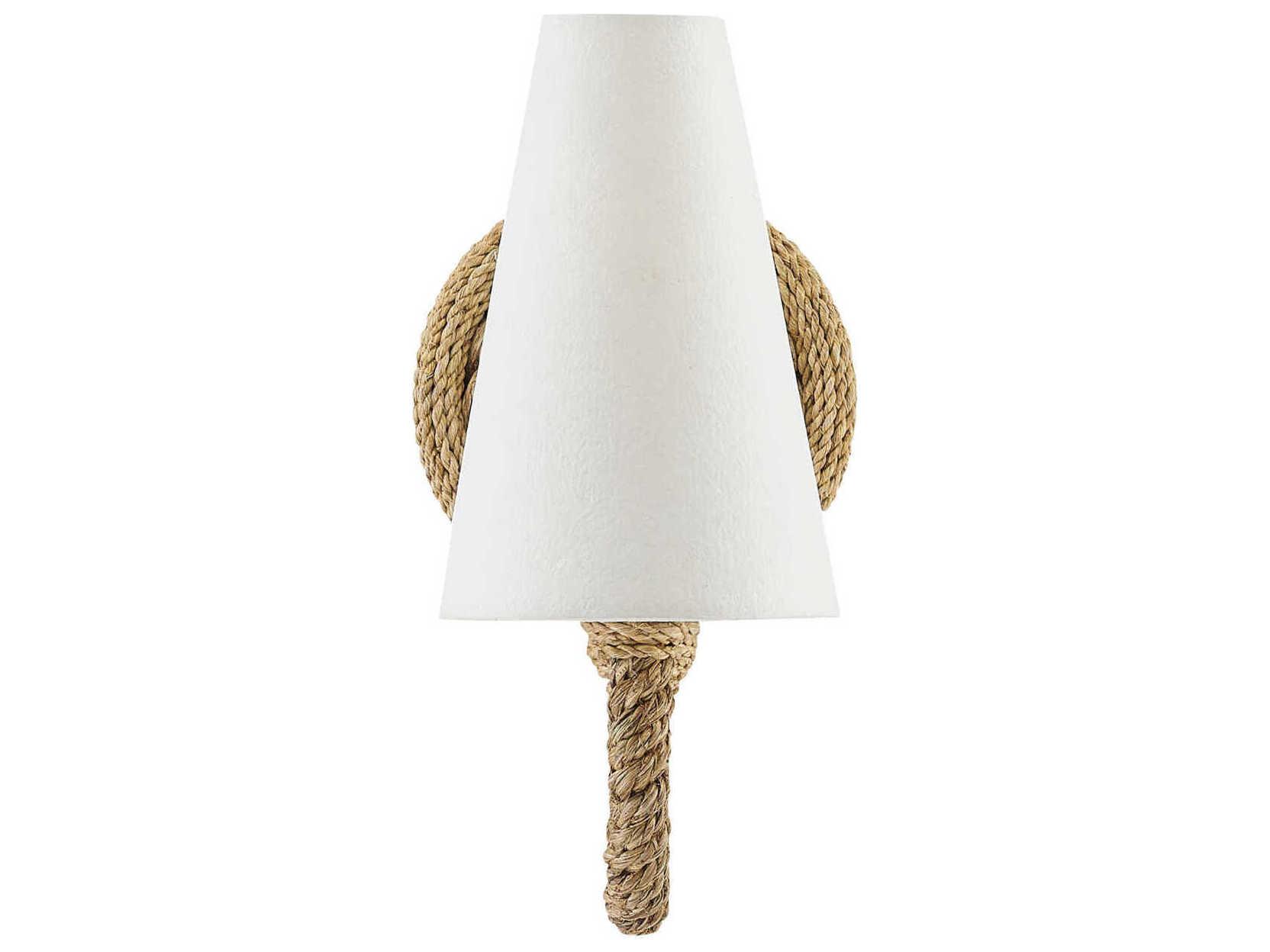 Currey & Company Wallis 1-Light Natural Brown Wall Sconce