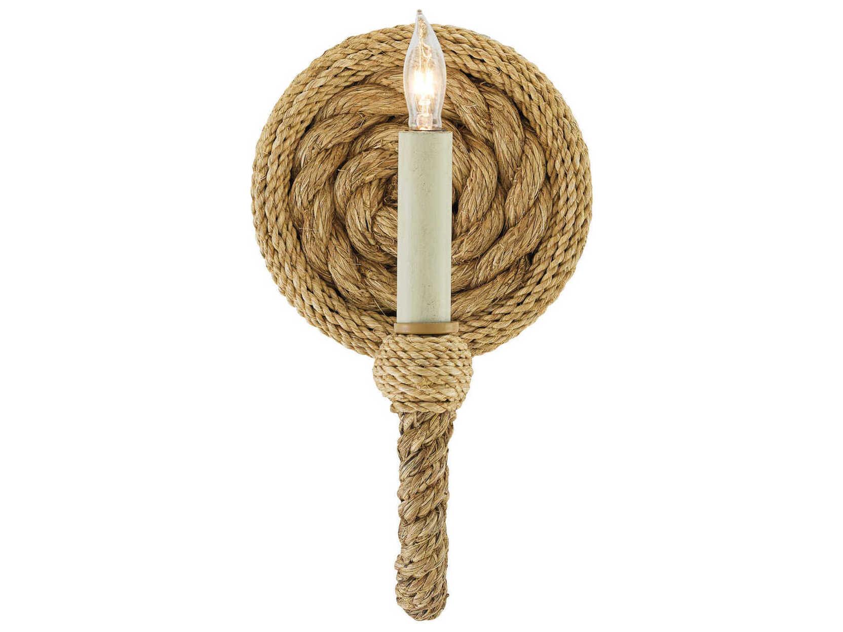 Currey & Company Wallis 1-Light Natural Brown Wall Sconce