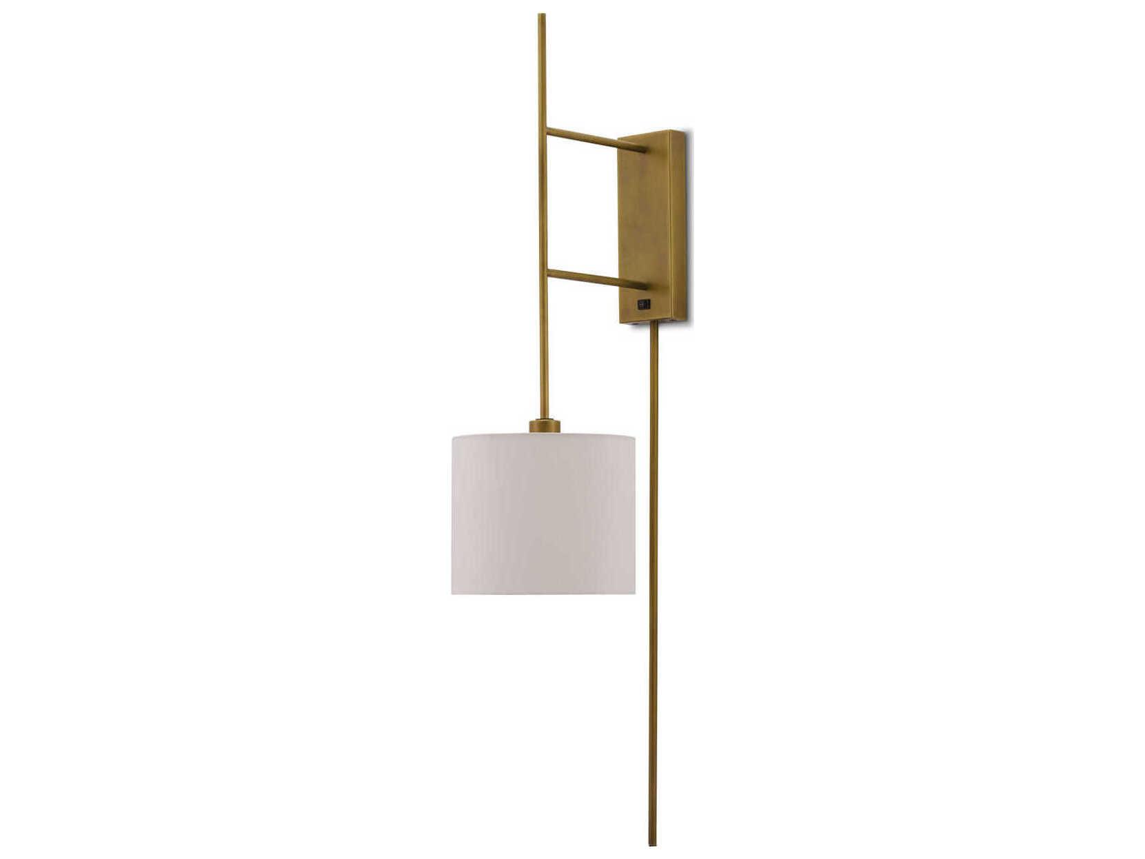 Currey & Company Savill 1-Light Antique Brass Wall Sconce