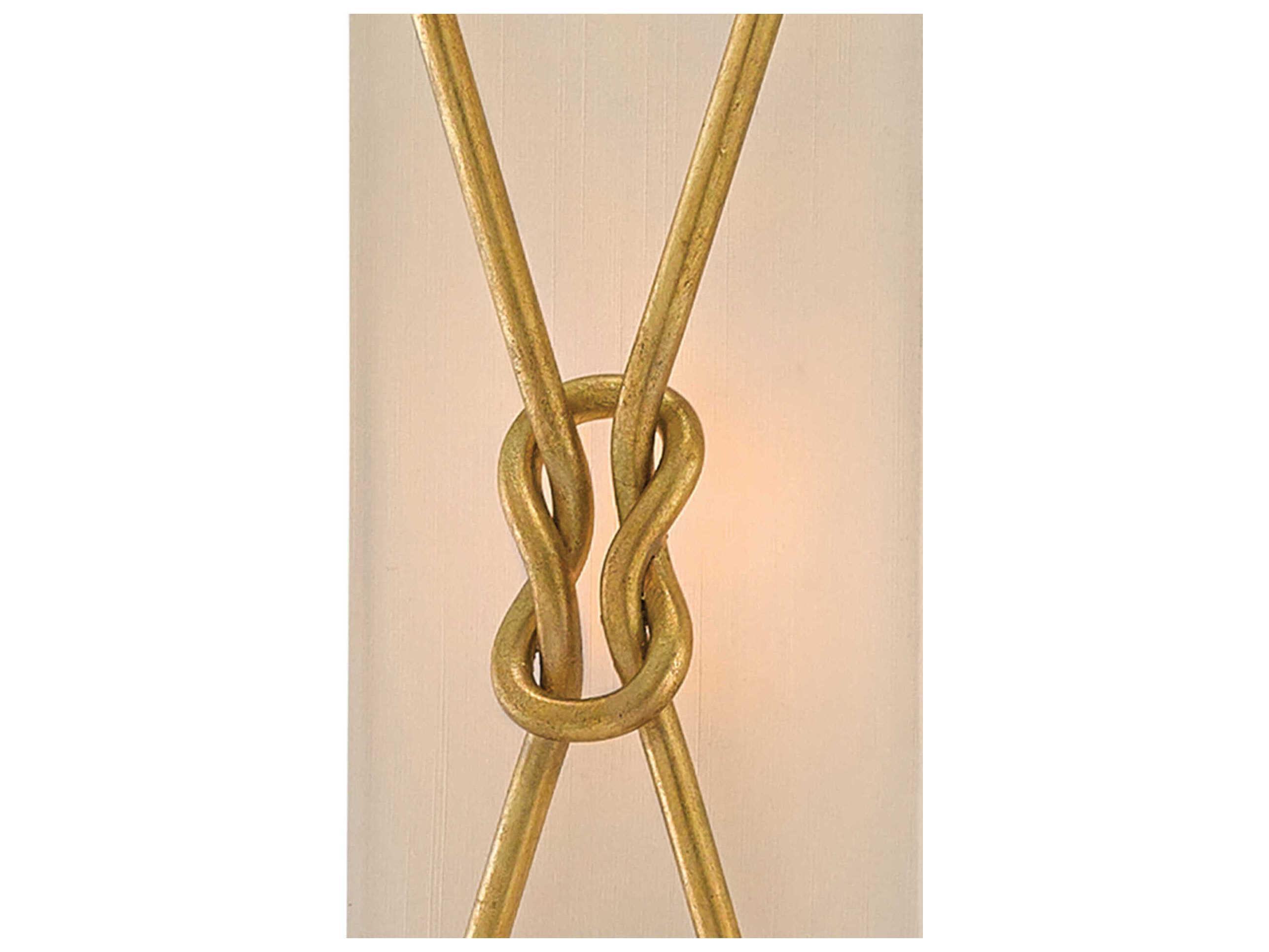 Currey & Company Ariadne 1-Light Contemporary Gold Leaf Glass Wall Sconce
