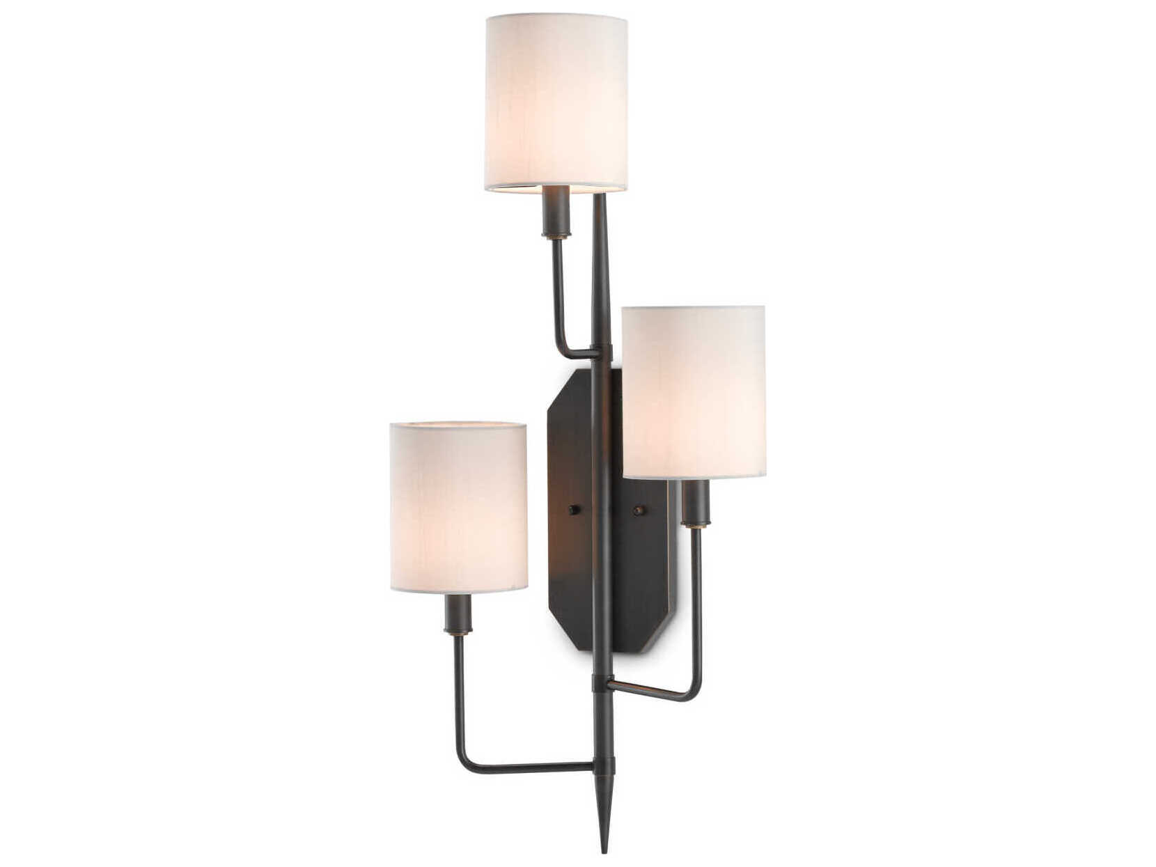 Currey & Company Knowsley 3-Light Oil Rubbed Bronze Wall Sconce