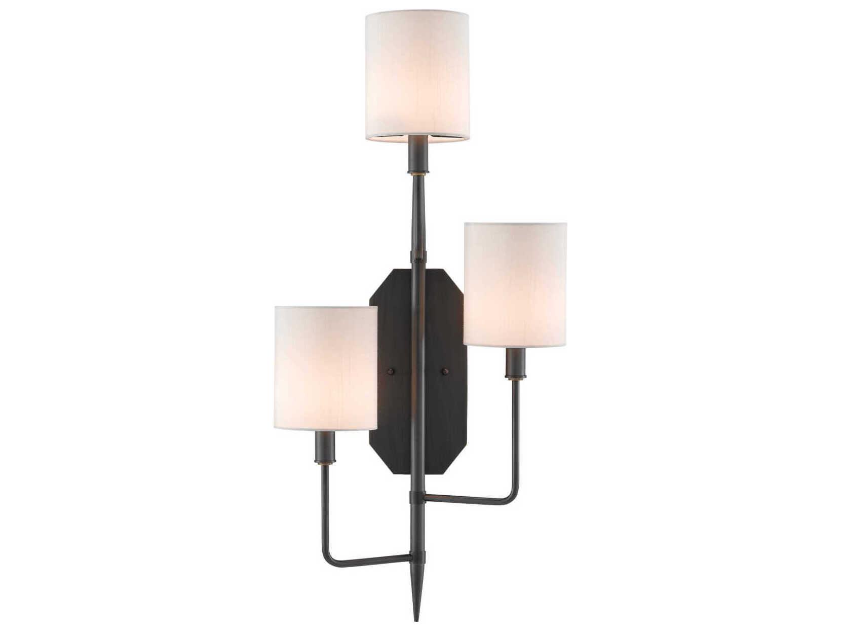 Currey & Company Knowsley 3-Light Oil Rubbed Bronze Wall Sconce