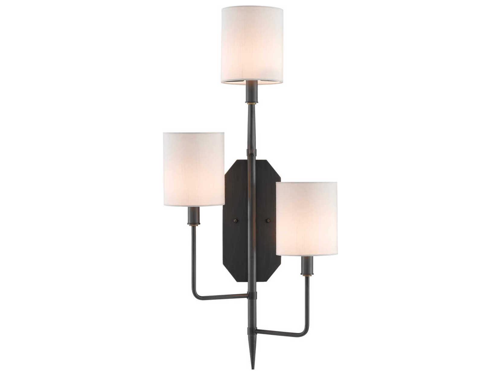 Currey & Company Knowsley 3-Light Oil Rubbed Bronze Wall Sconce