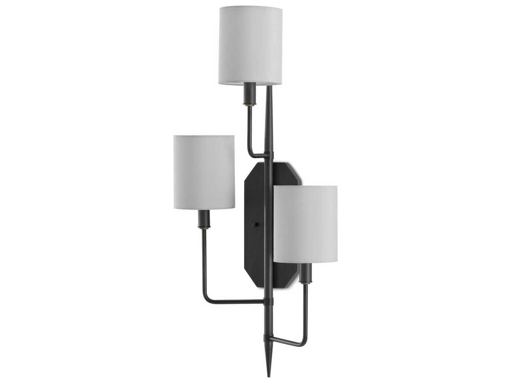 Currey & Company Knowsley 3-Light Oil Rubbed Bronze Wall Sconce