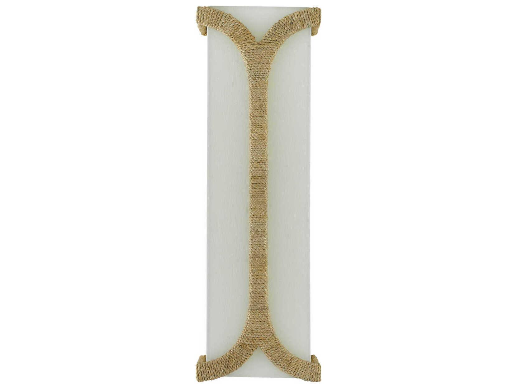 Currey & Company Carthay 2-Light Natural Dark Contemporary Gold Leaf Brown Wall Sconce