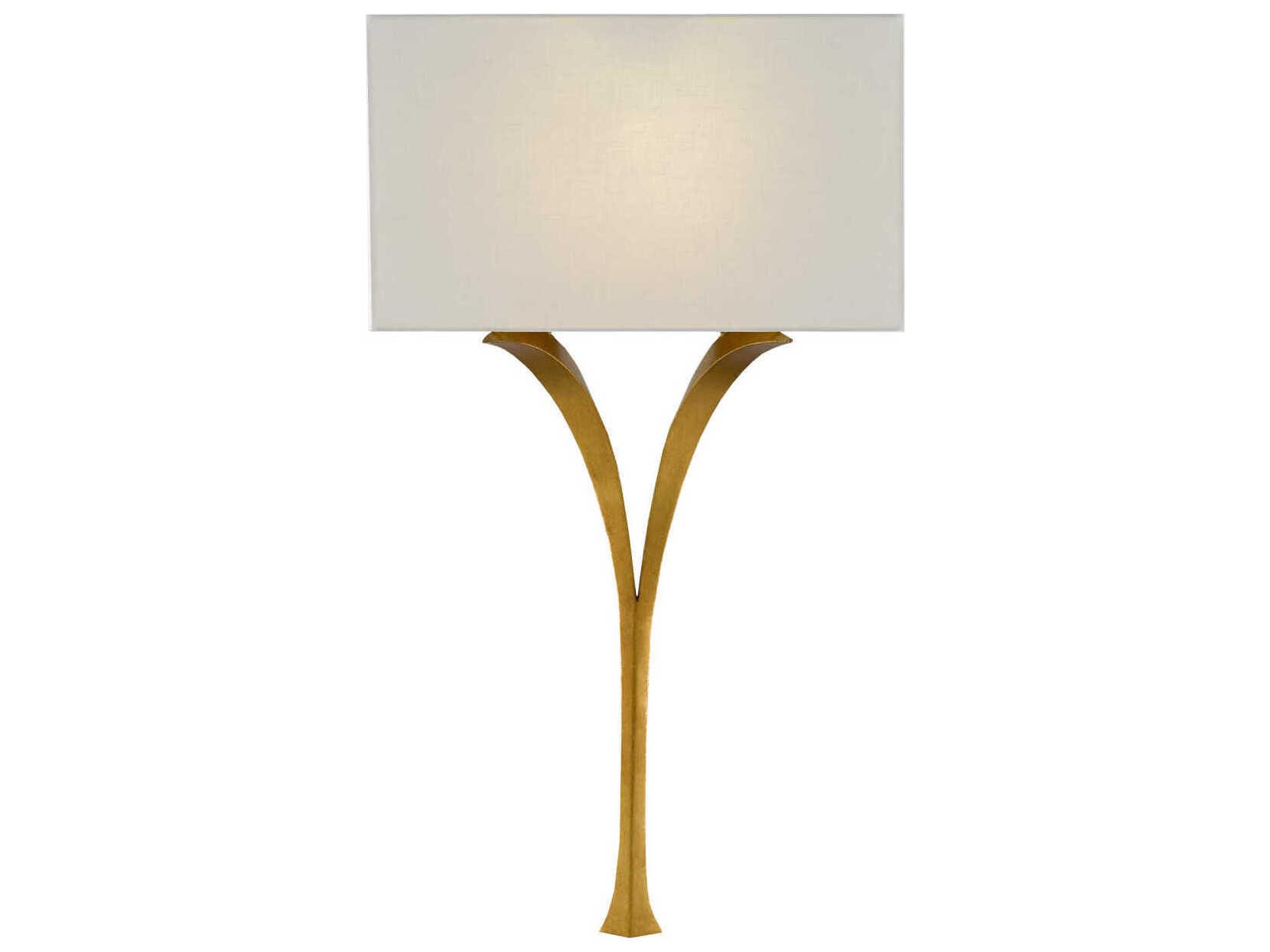 Currey & Company Choisy 1-Light Antique Gold Leaf LED Wall Sconce