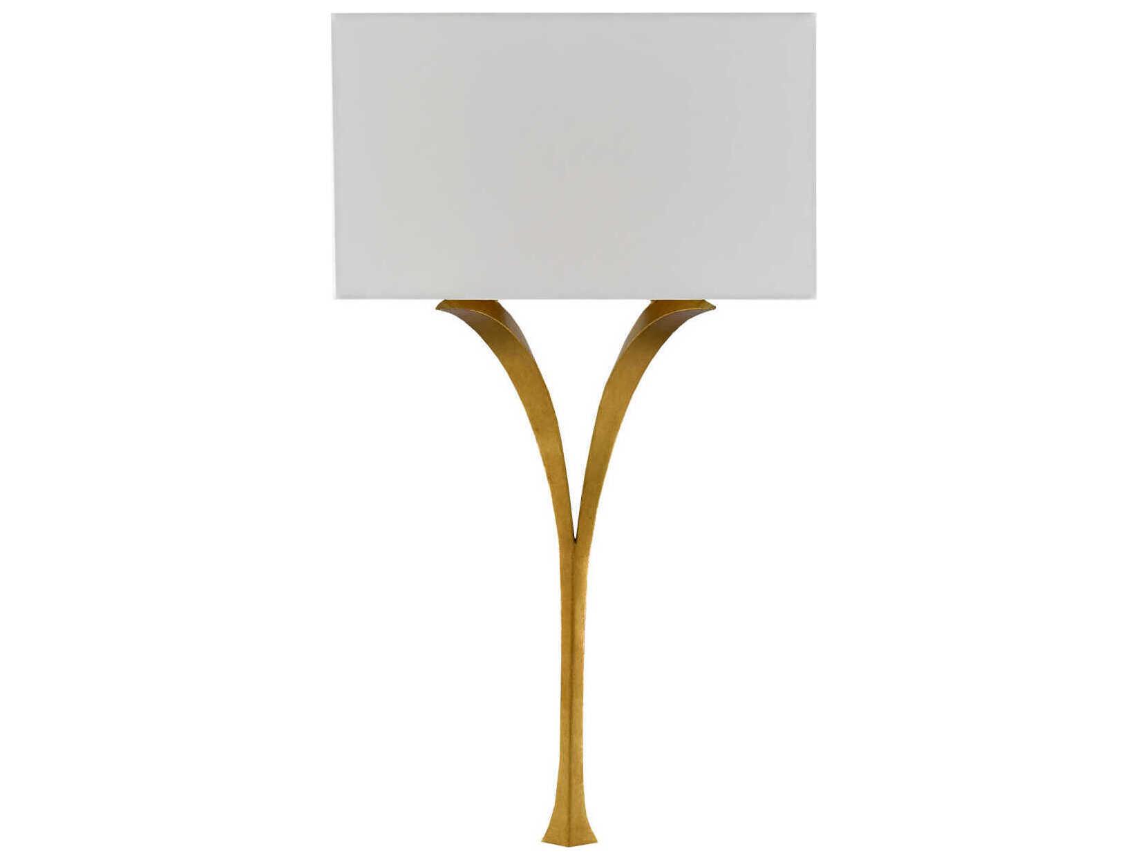 Currey & Company Choisy 1-Light Antique Gold Leaf LED Wall Sconce