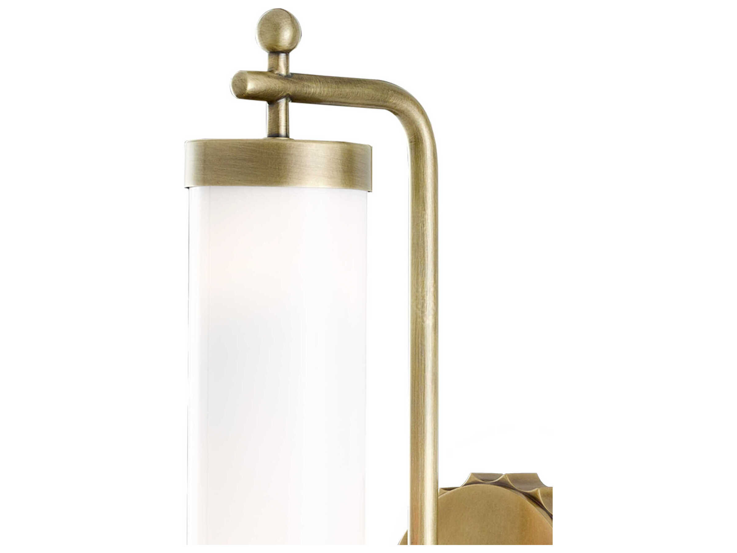 Currey & Company Latimer 1-Light Antique Brass Glass Wall Sconce