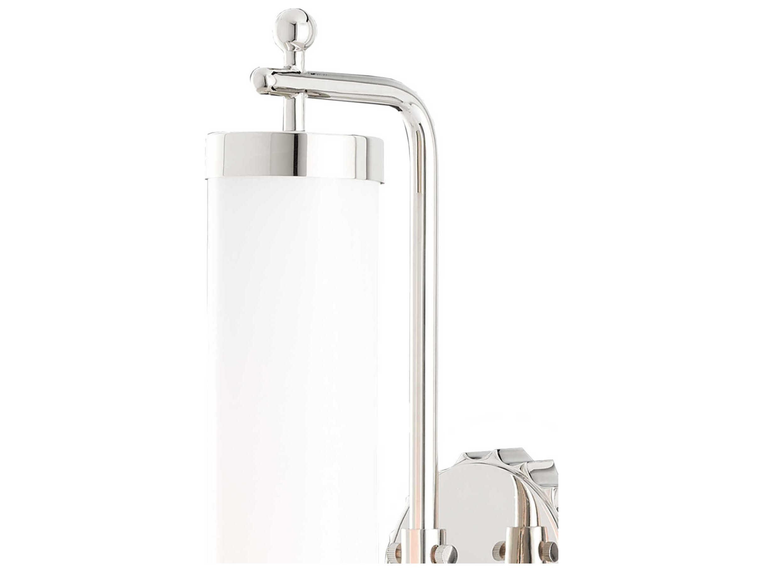 Currey & Company Latimer 1-Light Polished Nickel Glass Wall Sconce