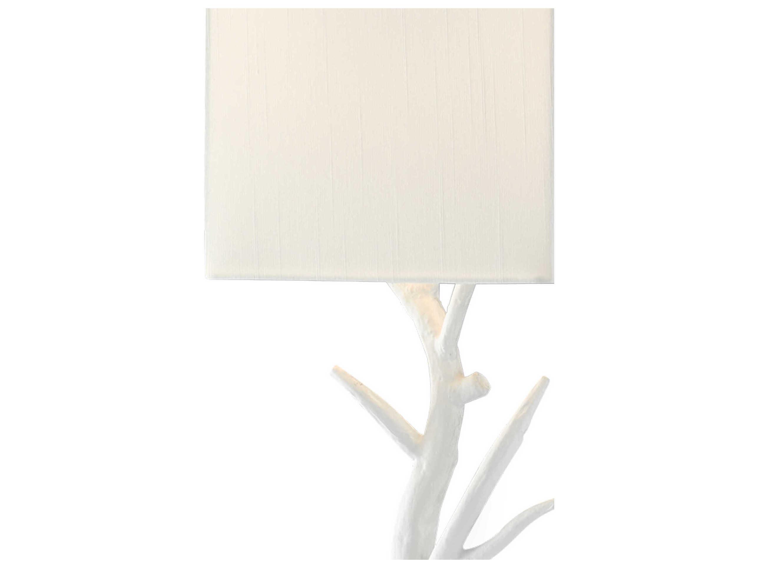 Currey & Company Baneberry 1-Light Gesso White Wall Sconce