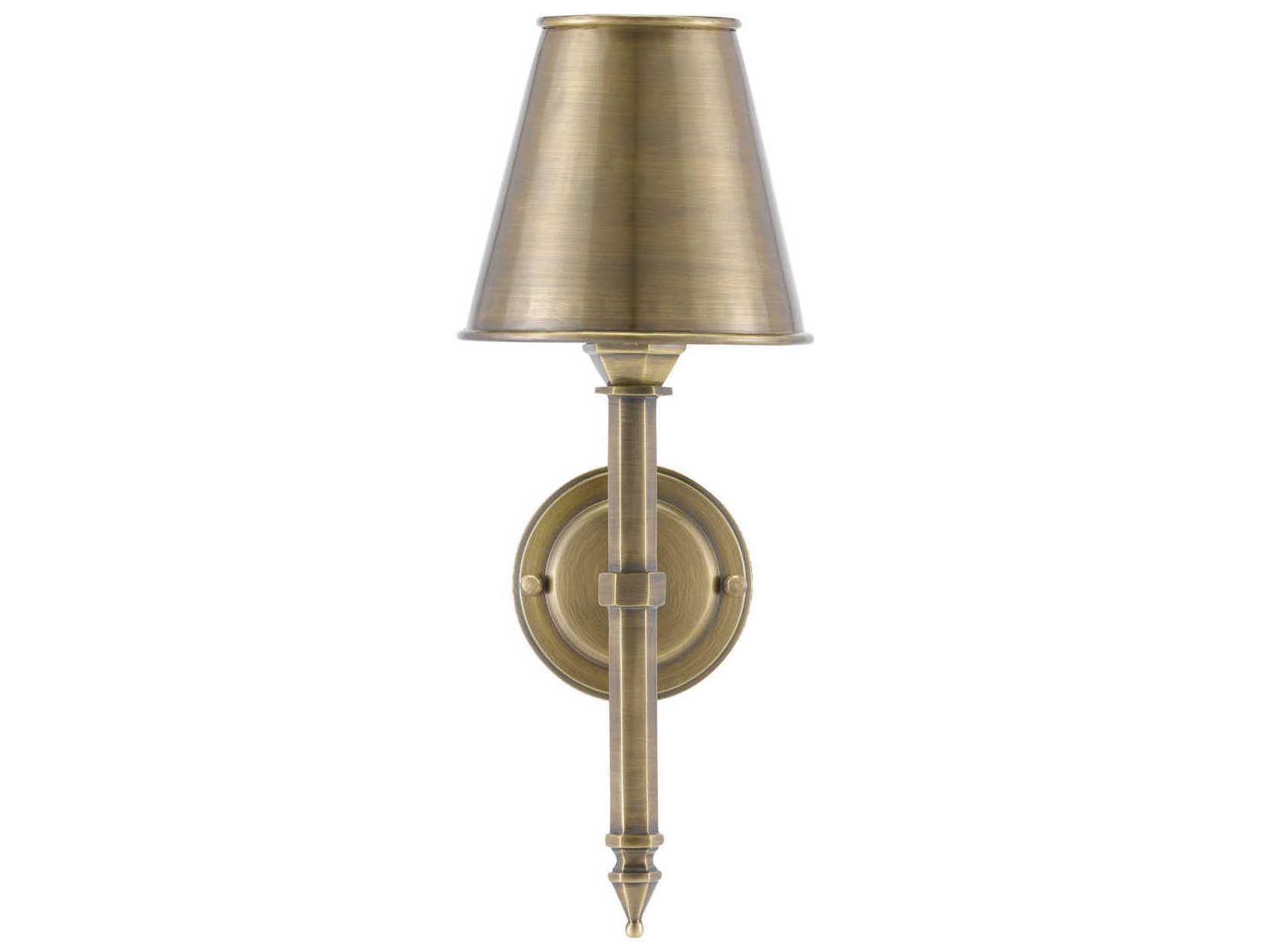 Currey & Company Wollaton 1-Light Light Moroccan Antique Brass Wall Sconce